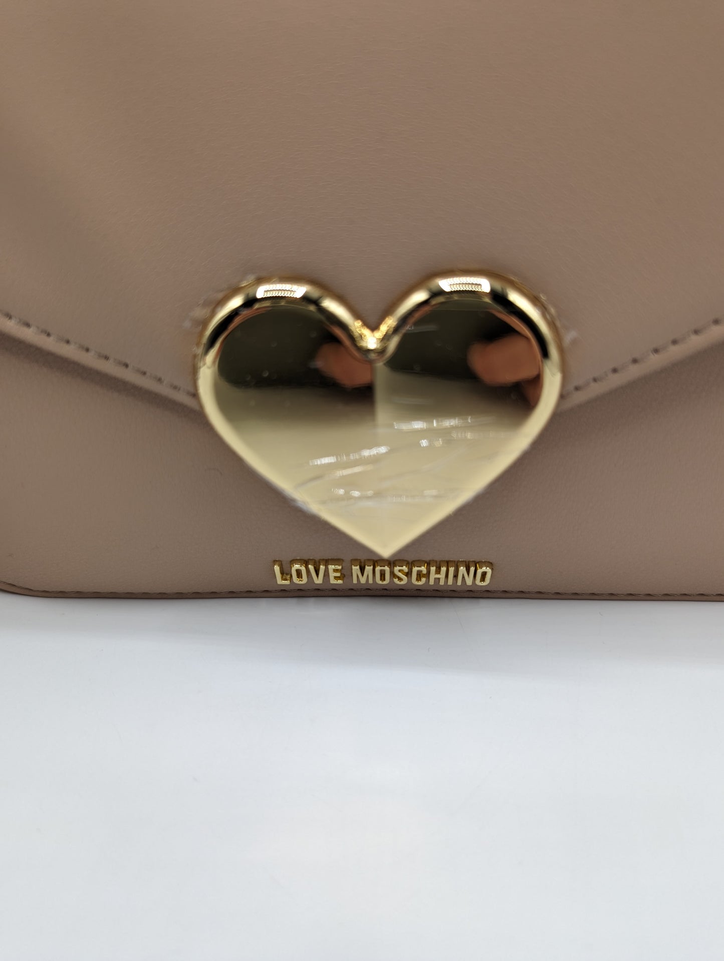 LOVE MOSCHINO Geo Heart Cross Body- Nude