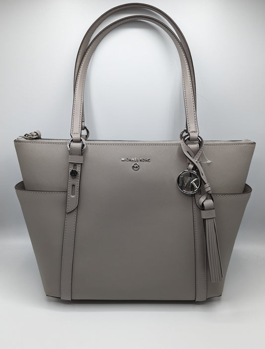 MICHAEL KORS Sullivan medium leather tote - pearl Grey