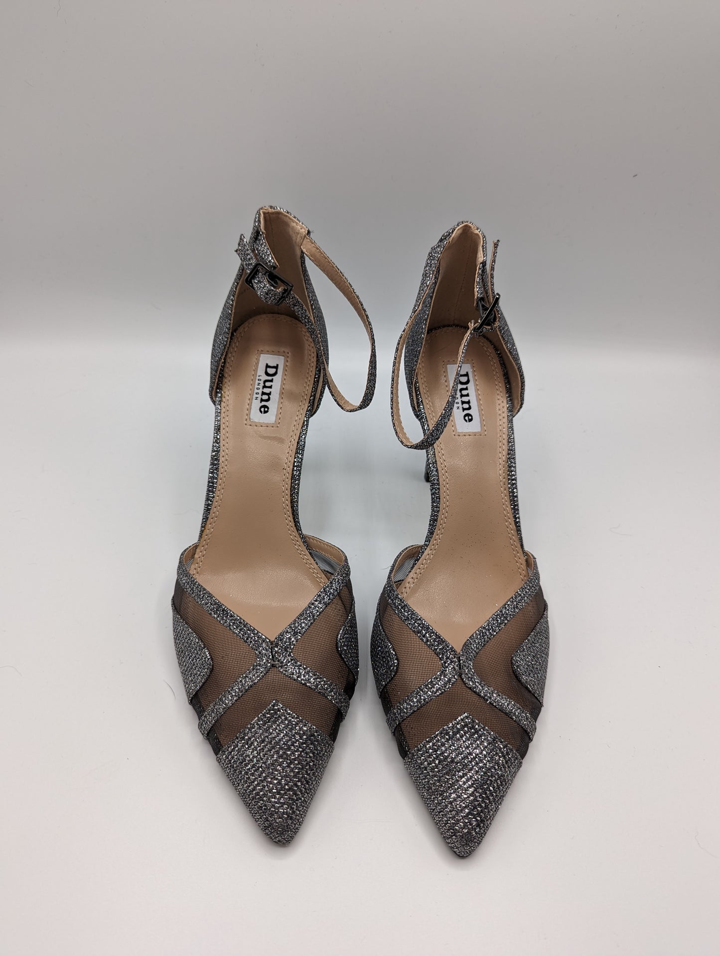 DUNE Womens Pointed Toe Heels - Silver