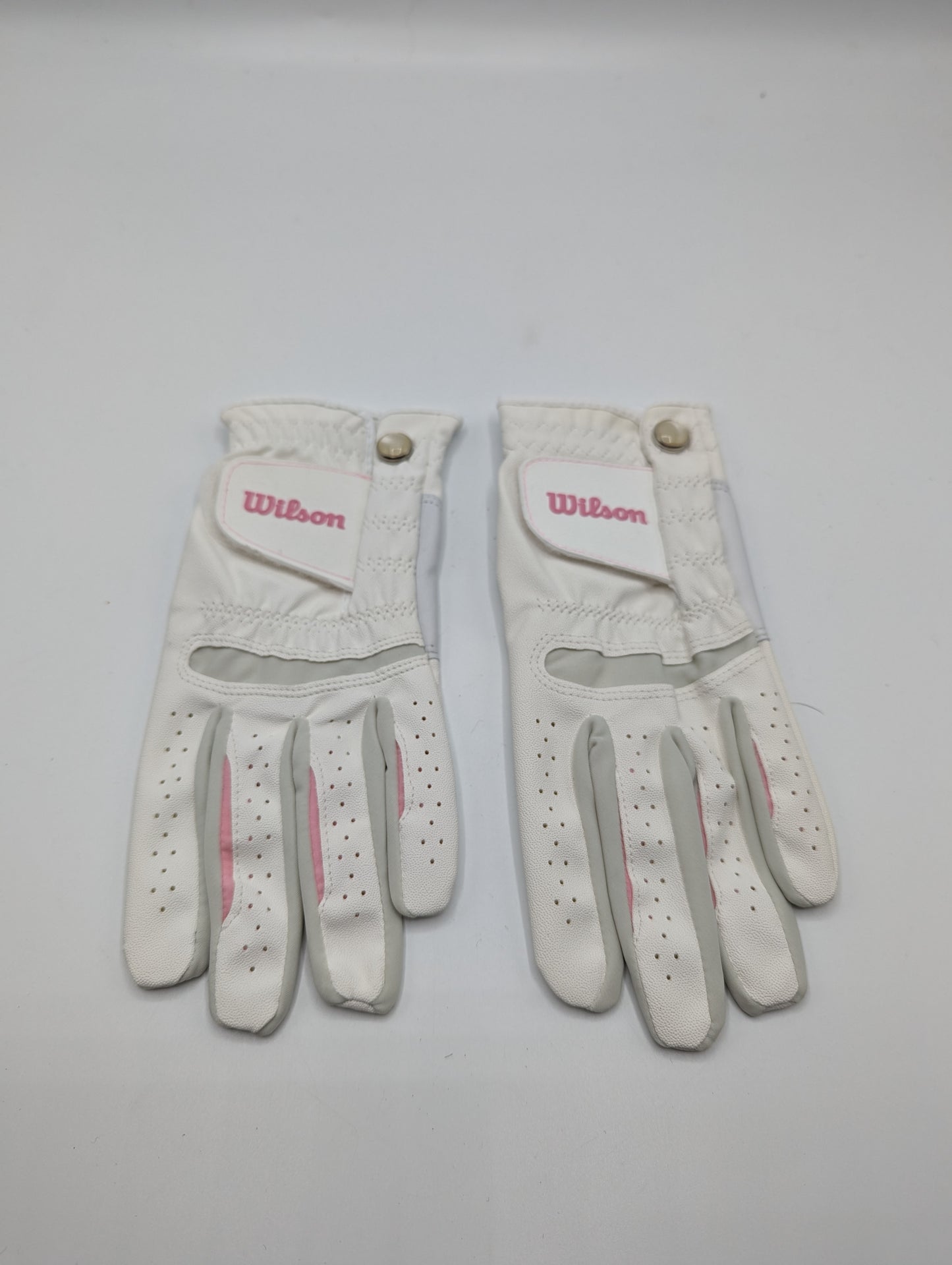 X2 Wilson Feel Plus Womens Golf Gloves - White/Pink