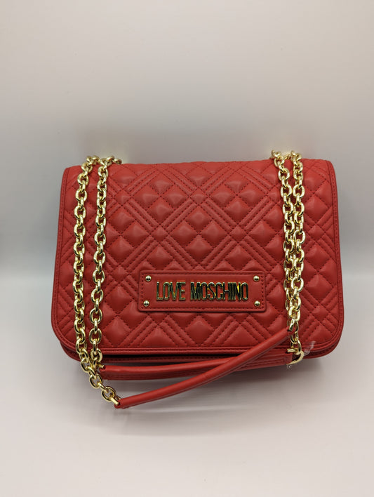 LOVE MOSCHINO Quilted Shoulder Bag - Red