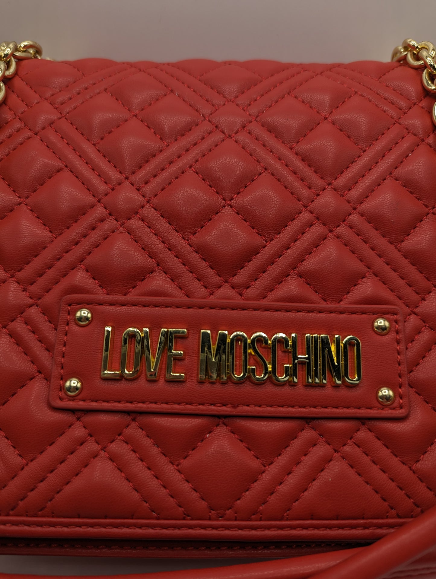 LOVE MOSCHINO Quilted Shoulder Bag - Red