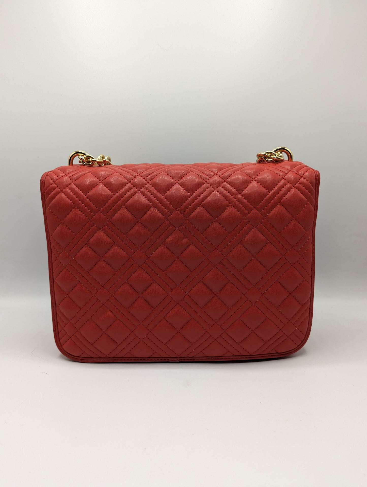 LOVE MOSCHINO Quilted Shoulder Bag - Red