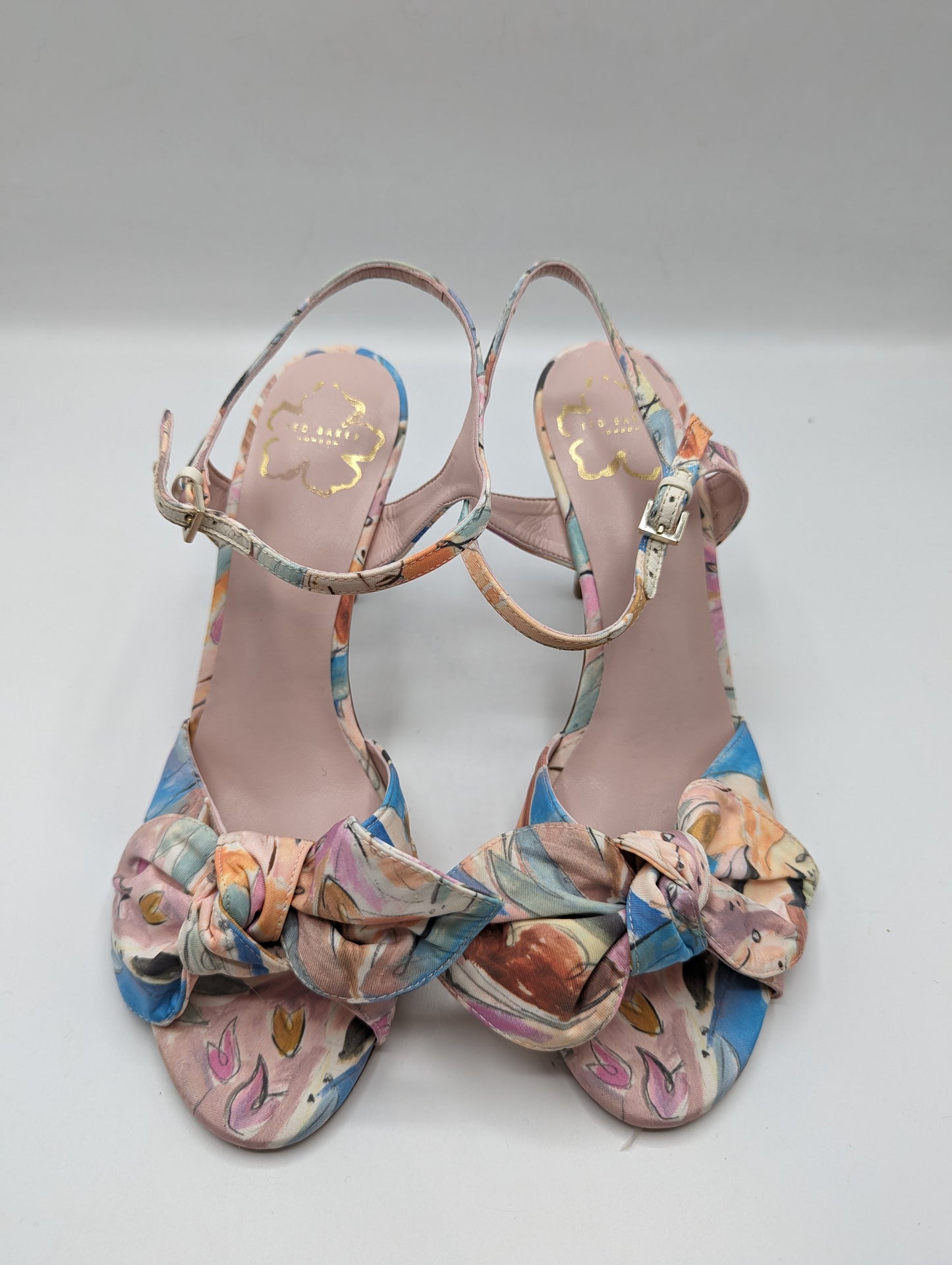 Ted Baker Nestar Art Print Stilleto Heels With Bow - Womens - Pink