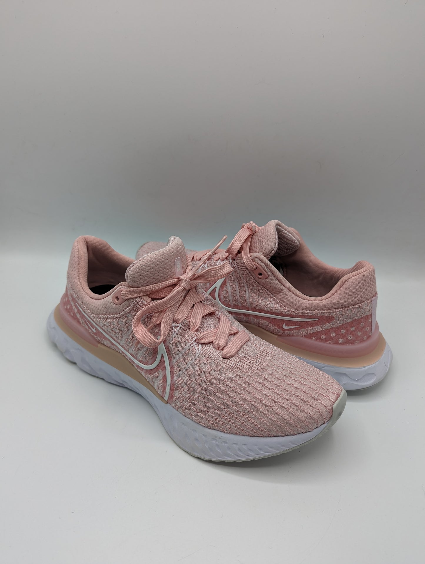 Nike React Infinity Run Flyknit 3 Trainers/Shoe - Womens - Pink Glaze