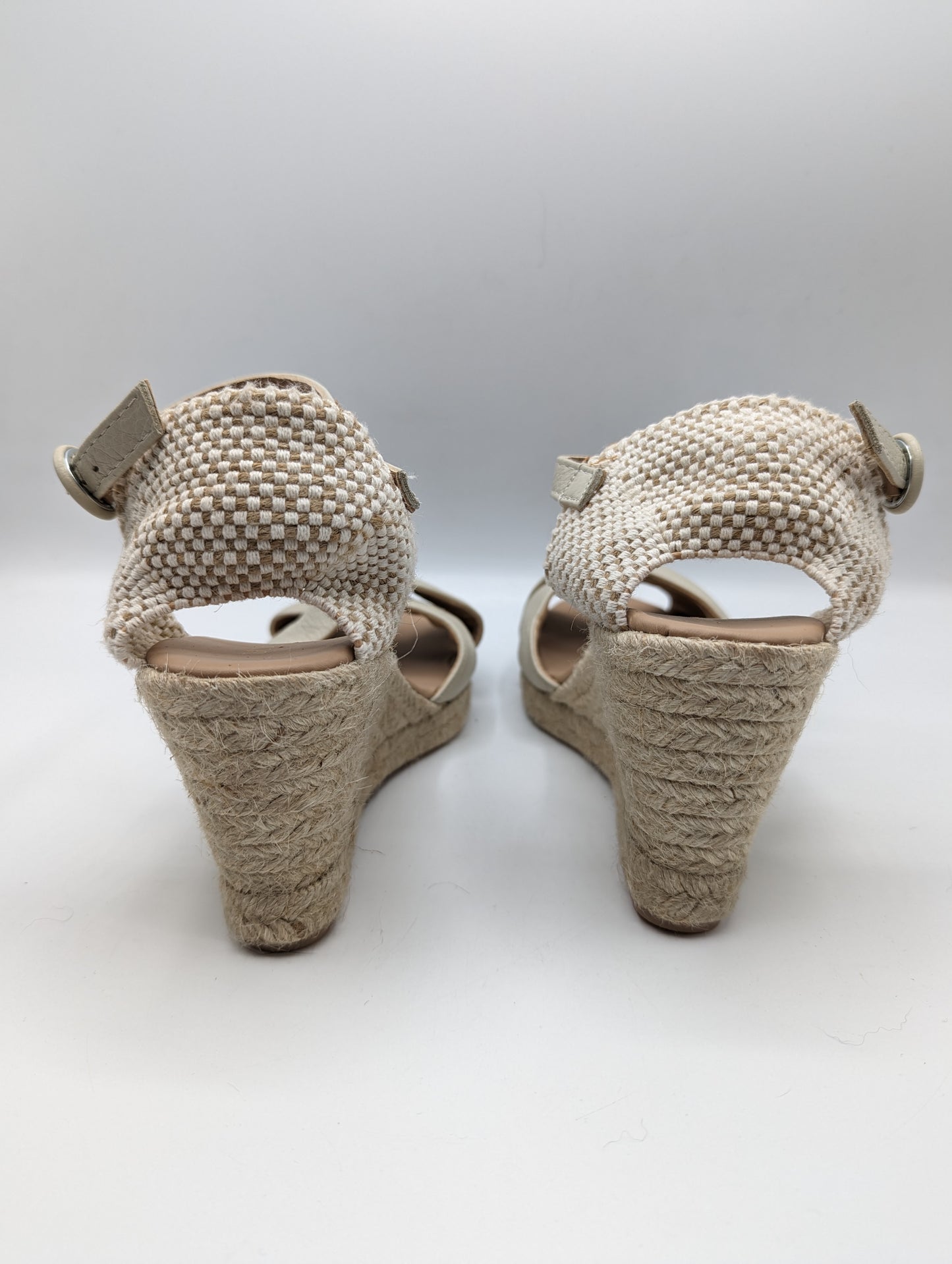 LK BENNETT Angele woven leather wedges Womens - Beige