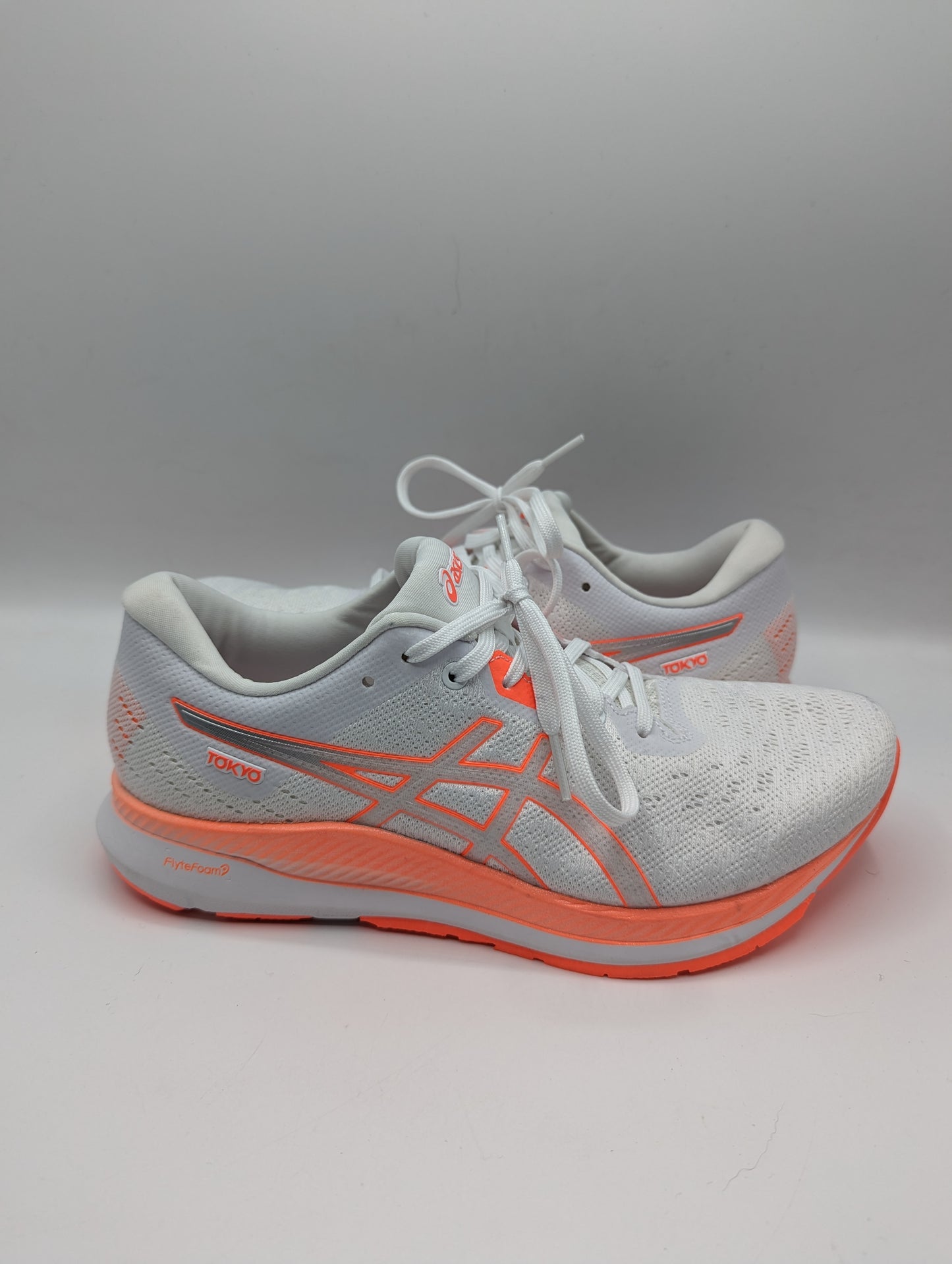 Asics EVORIDE TOKYO Womens Running Shoes/Trainer - White and Sunrise Red