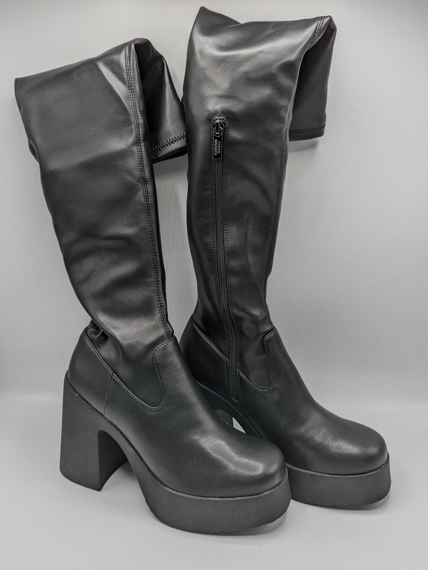 STEVE MADDEN Clifftop Womens Above The Knee Boots - Black