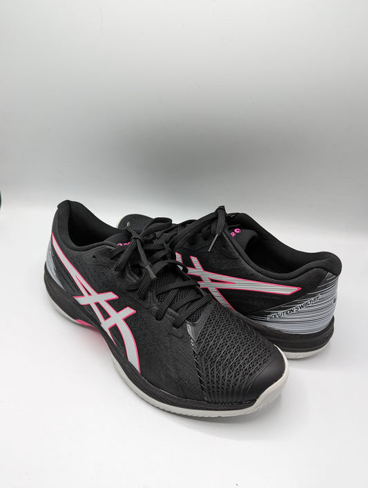 Asics Mens Solution Swift FF Tennis Trainers - Black/Hot Pink