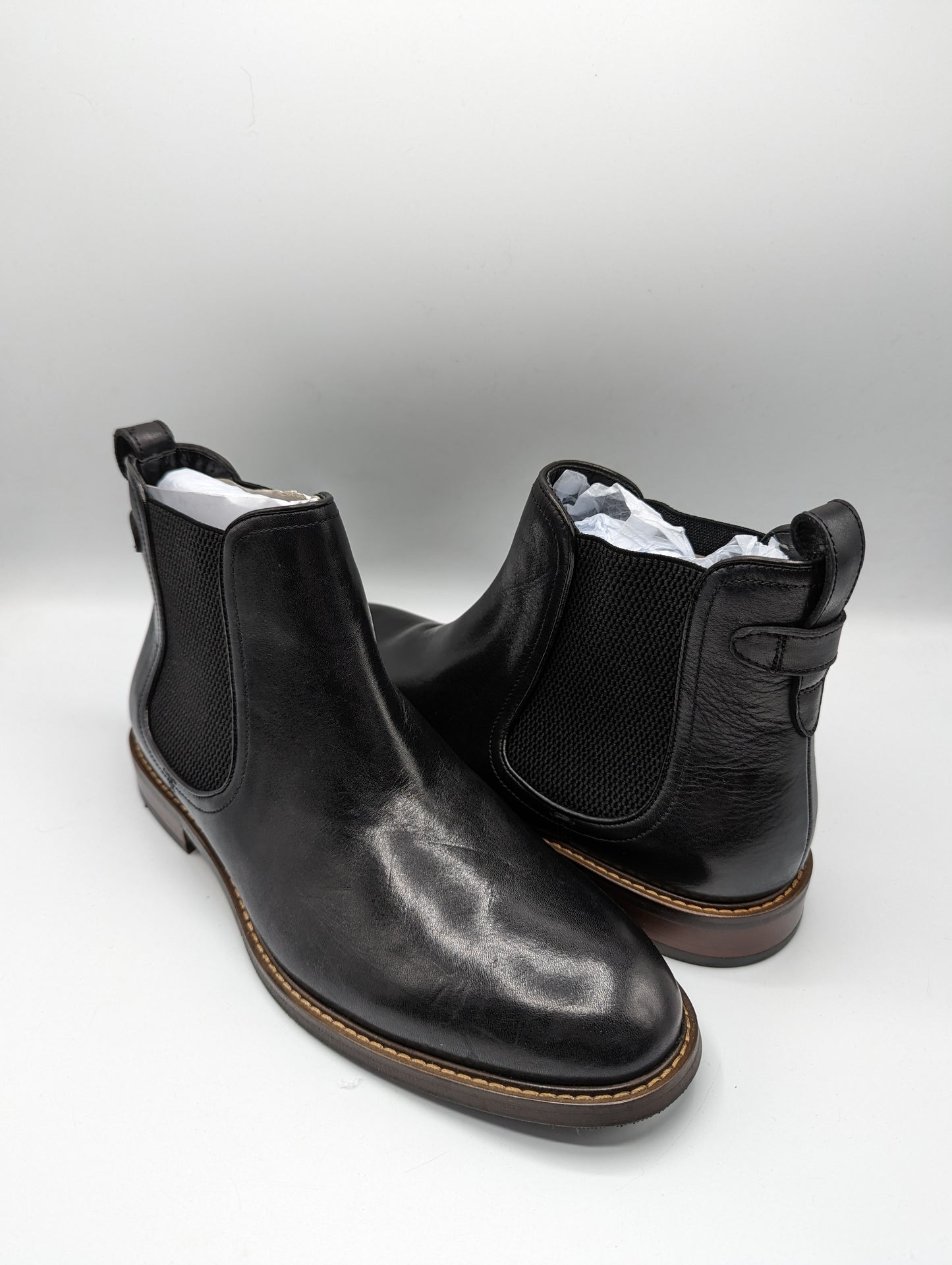 DUNE LONDON Character Smart Boots Mens- Black Leather