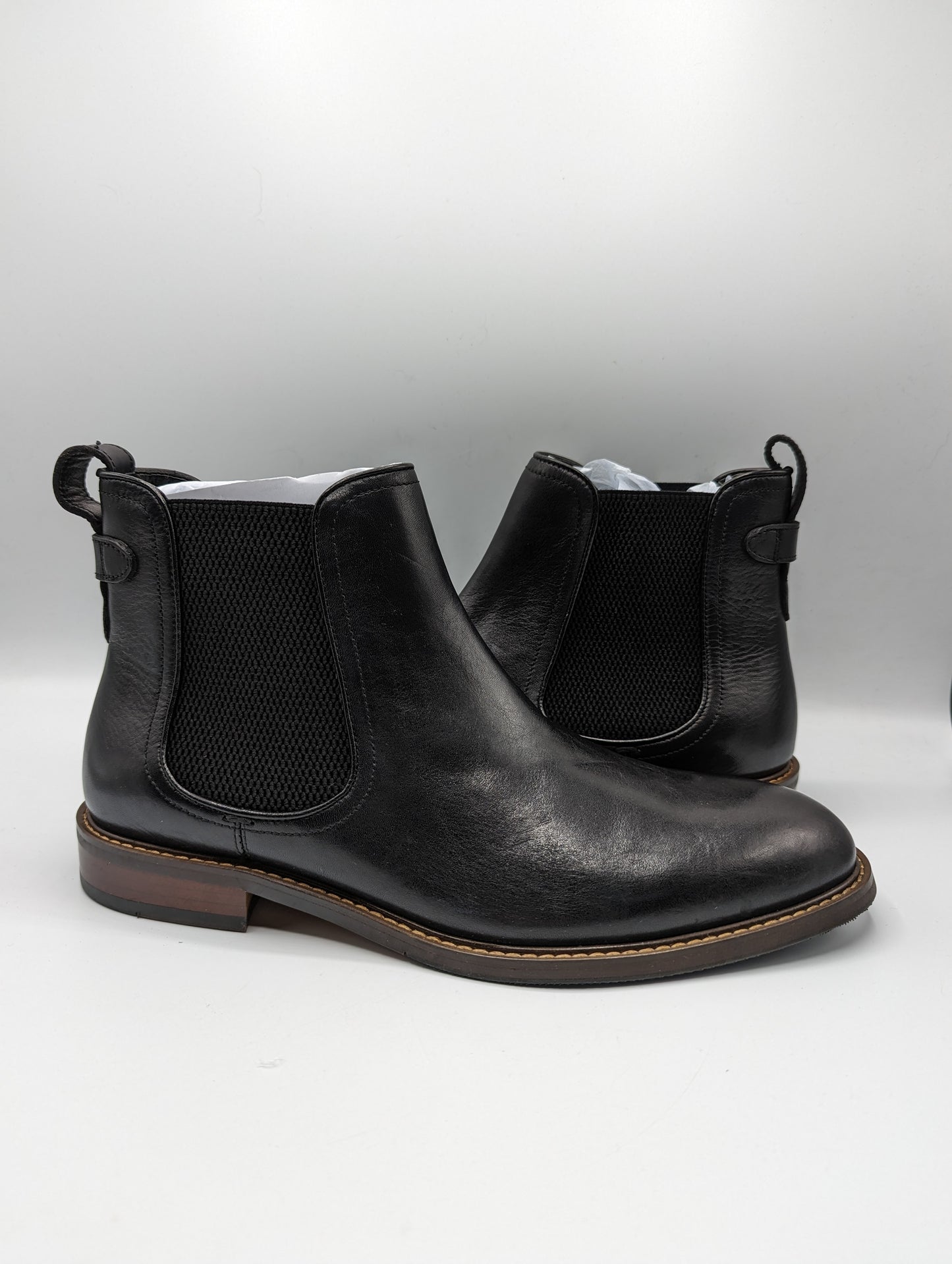 DUNE LONDON Character Smart Boots Mens- Black Leather