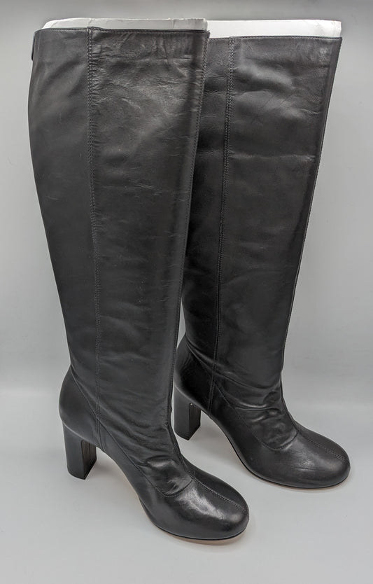 Ted Baker Marlarh Knee High Boots Heeled - Womens - Black