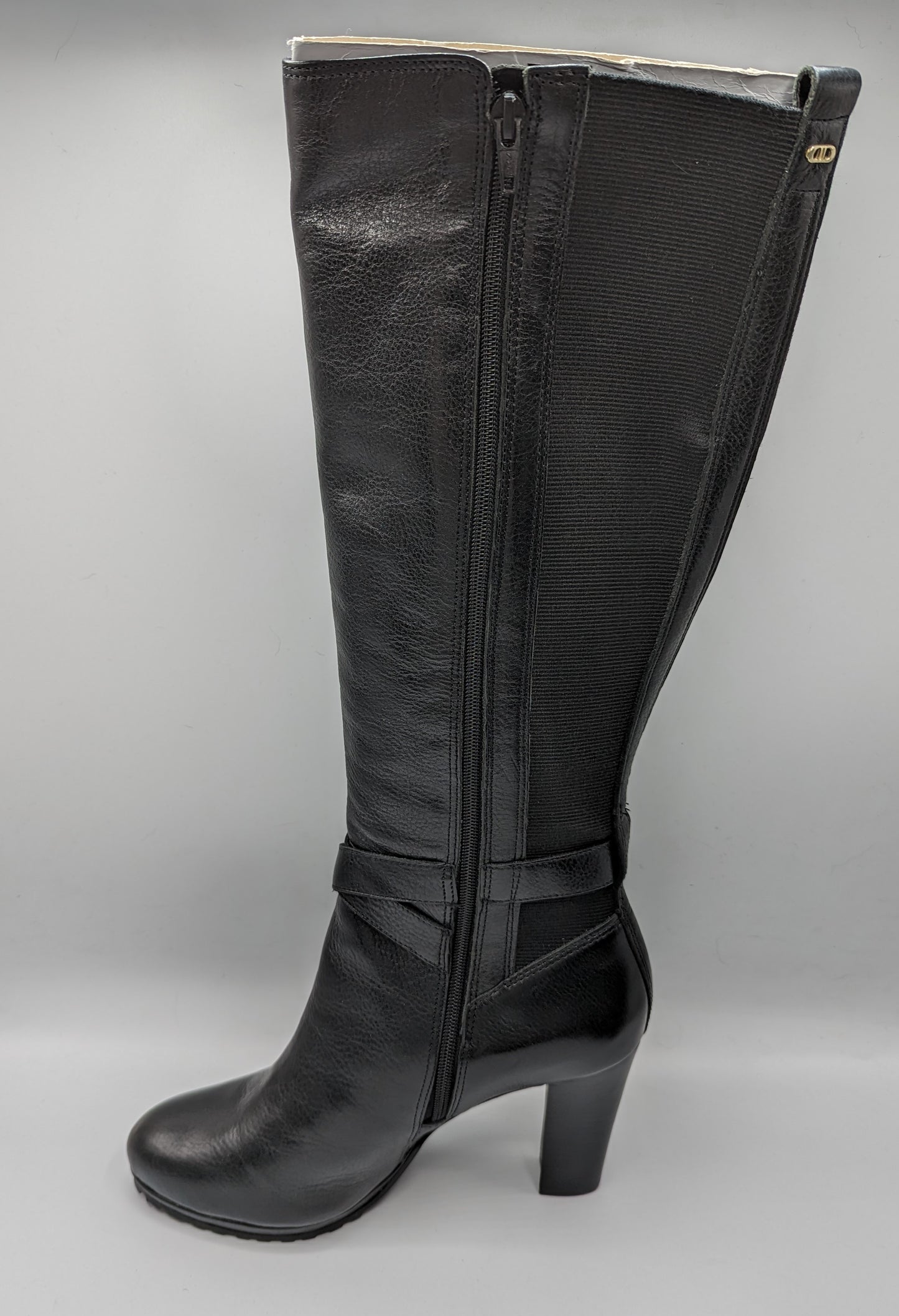 Dune London Sabrena Womens Knee High Boots Block Heel - Black