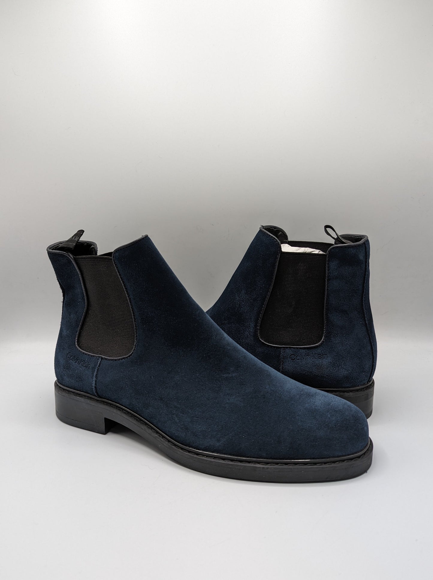 Calvin Klein Mens Fintan Chelsea Boots - Navy Leather