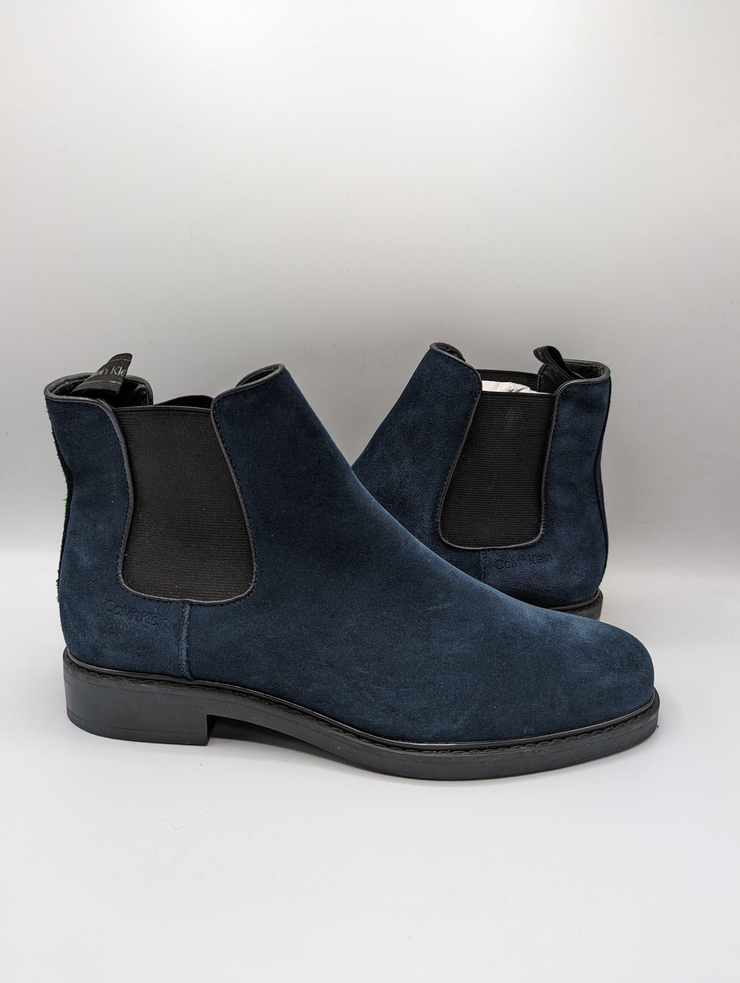 Calvin Klein Mens Fintan Chelsea Boots - Navy Leather