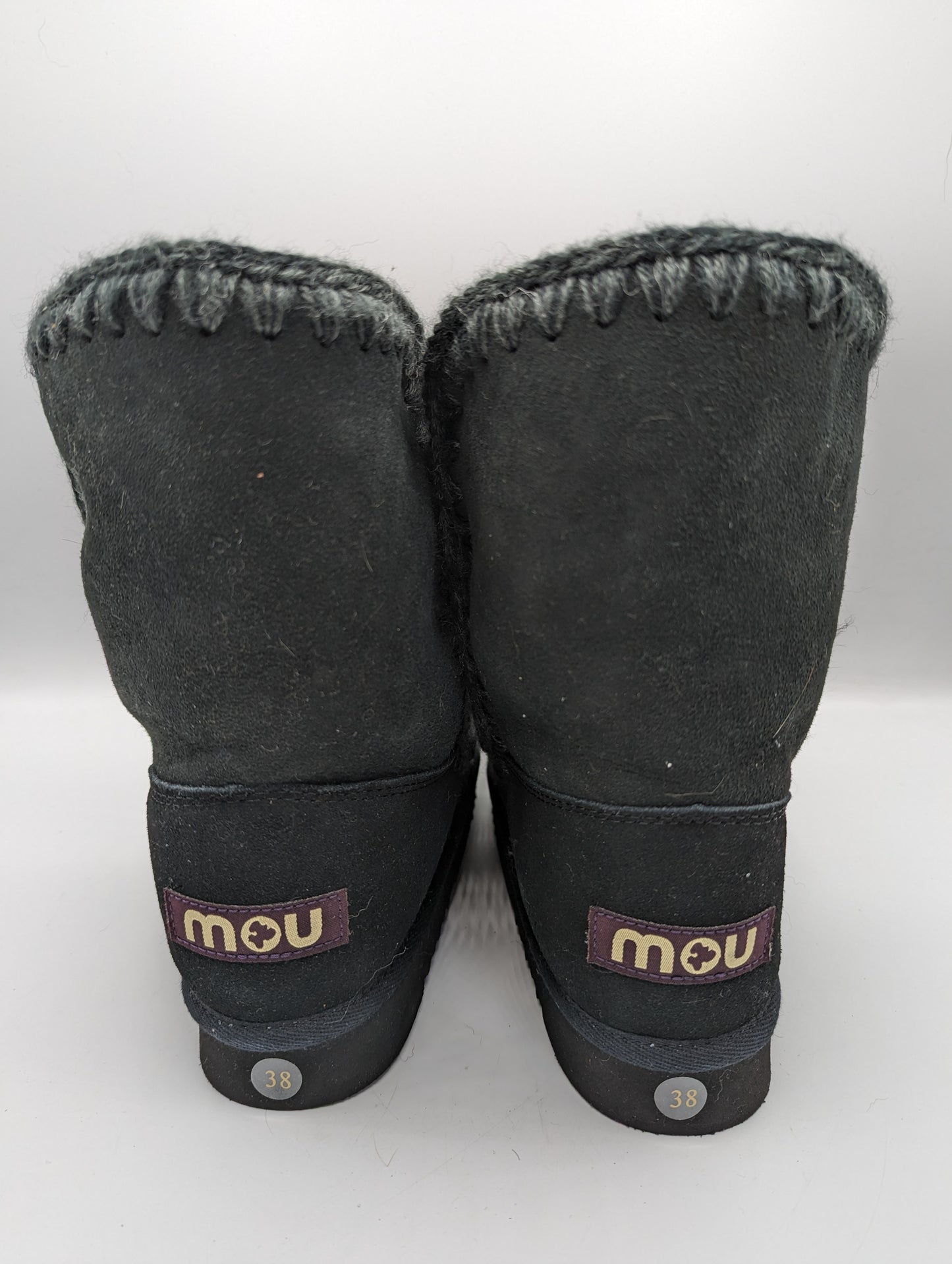 Mou Eskimo Inner wedge Short Boots - Black - Womens