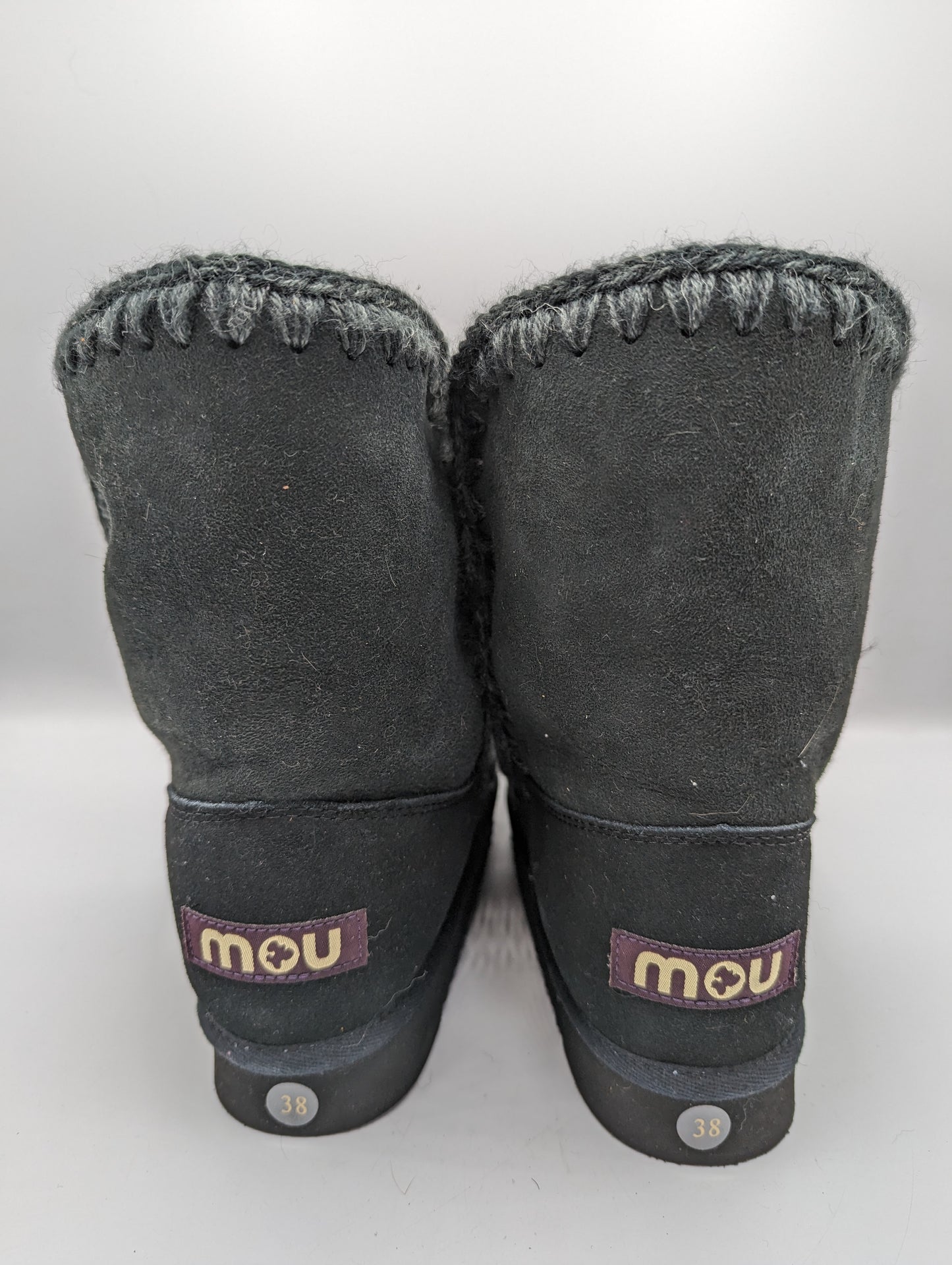 Mou Eskimo Inner wedge Short Boots - Black - Womens