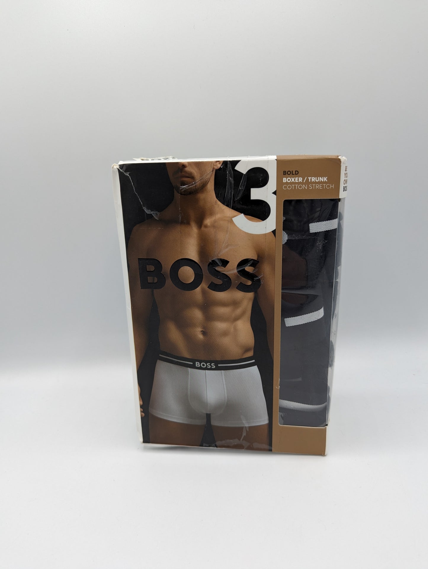 BOSS 3 Pack Bold Boxer Shorts - Black