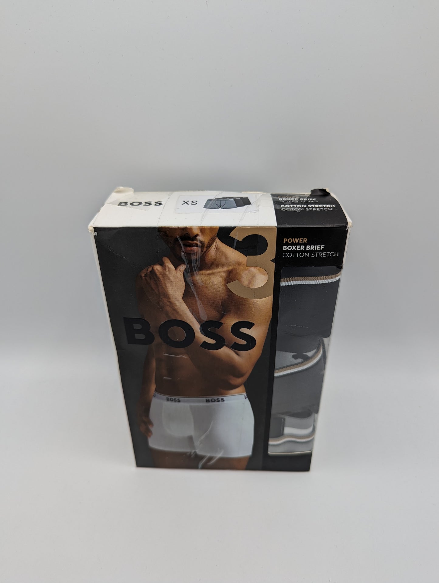 HUGO BOSS 3 Pack Boxer Shorts - Grey/Black