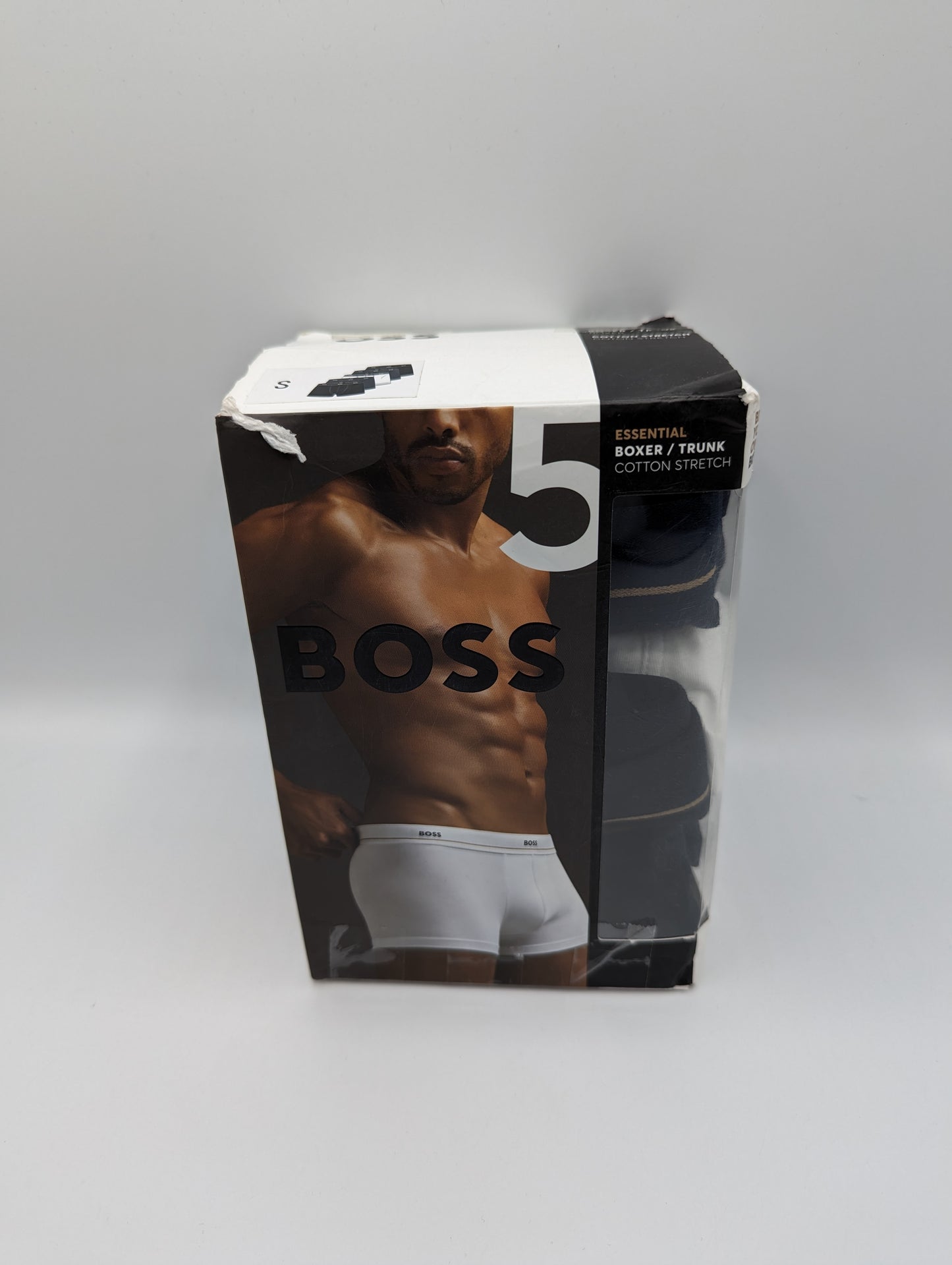 HUGO BOSS 5 Pack Essential Boxer Shorts - Black/White/Blue