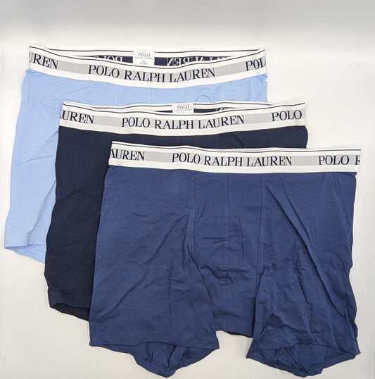 POLO RALPH LAUREN 3 Pack Boxer Trunks - Blue