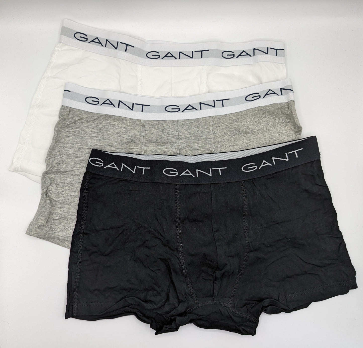 GANT 3 Pack Boxer Shorts - Grey/White/Black