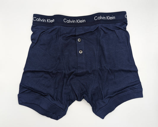 CALVIN KLEIN X1 Button Fly Boxer Briefs - Navy Blue