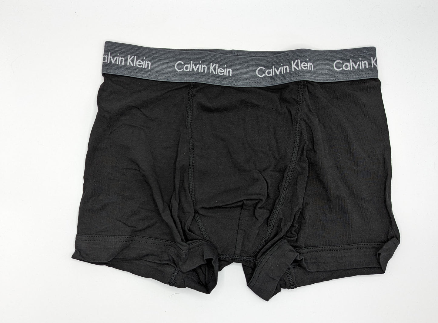 CALVIN KLEIN 3 Pack Cotton Stretch Boxer Trunks - Black