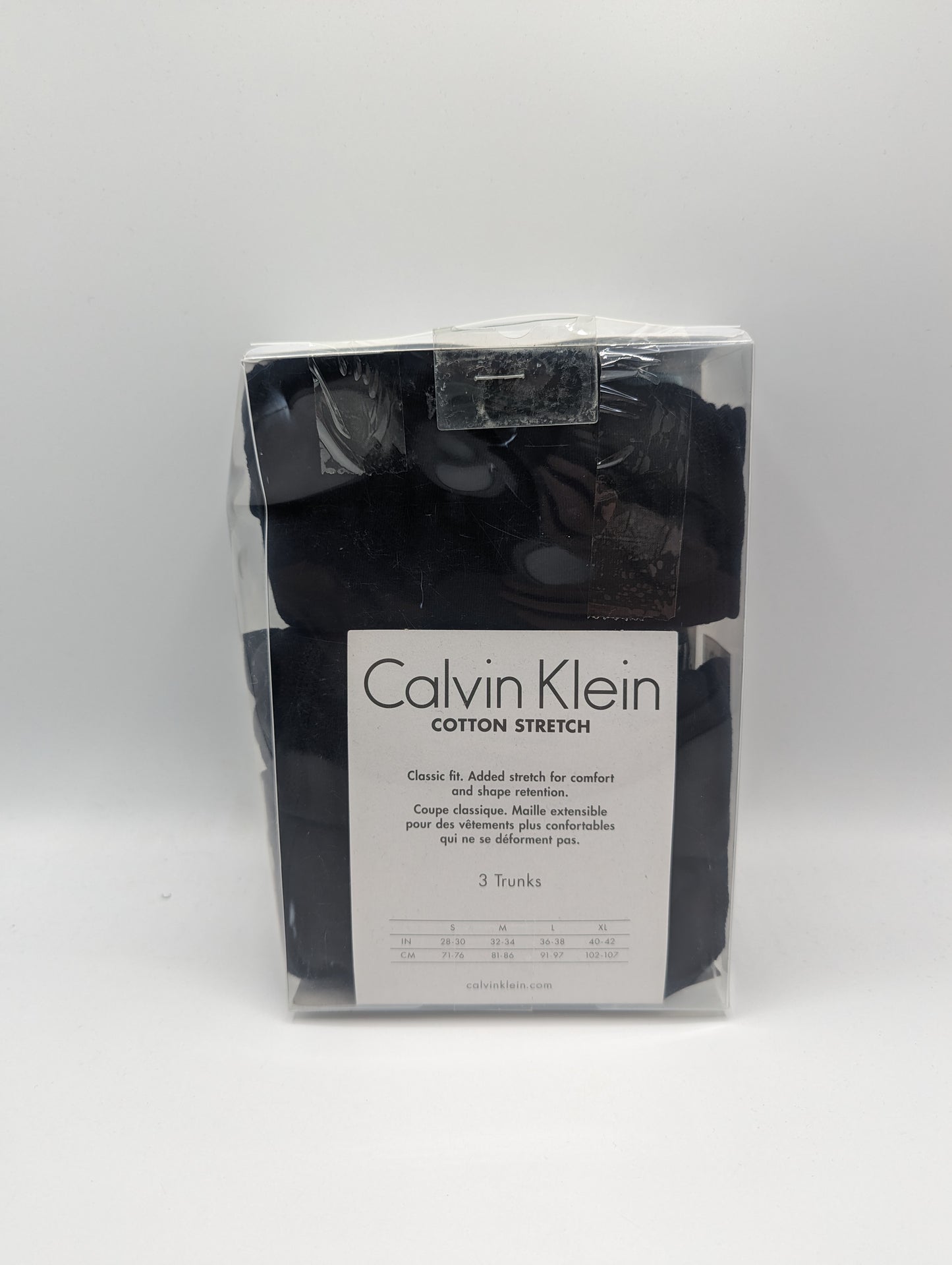 CALVIN KLEIN 3 Pack Cotton Stretch Boxer Trunks - Black