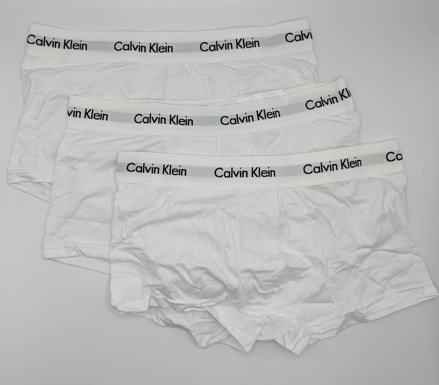 CALVIN KLEIN 3 Pack Cotton Stretch Boxer Trunks - White