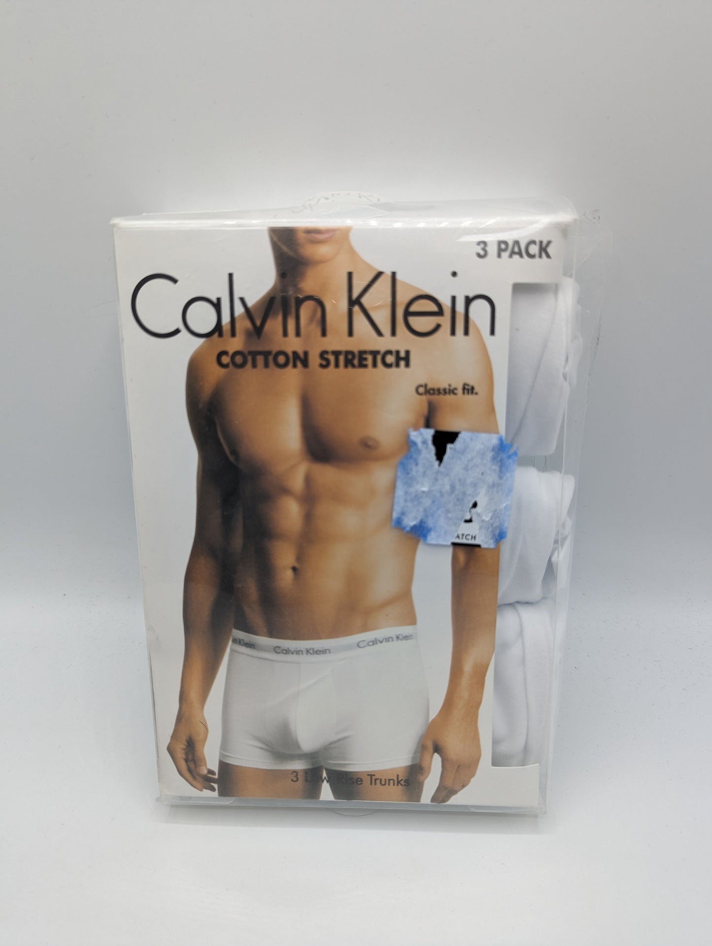 CALVIN KLEIN 3 Pack Cotton Stretch Boxer Trunks - White