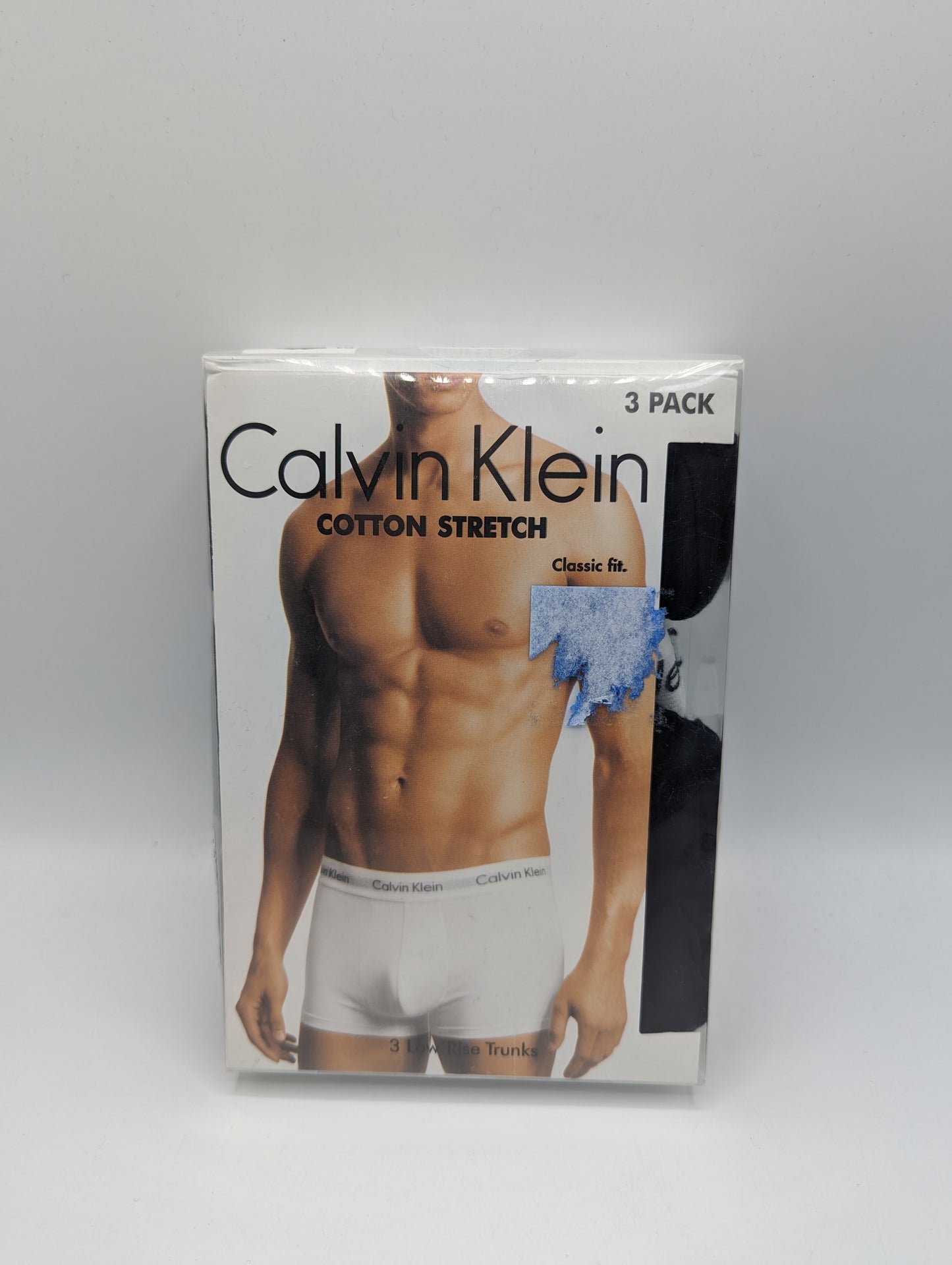 CALVIN KLEIN 3 Pack Cotton Stretch Boxer Trunks - Black