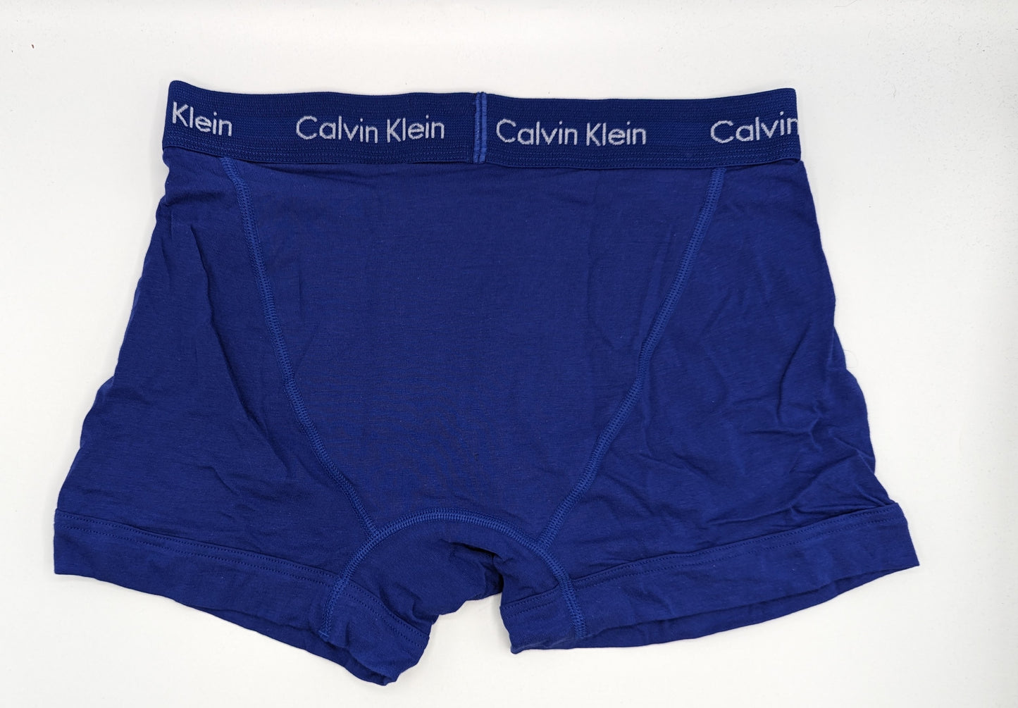 CALVIN KLEIN 3 Pack Cotton Stretch Boxer Trunks - Blue/Beige