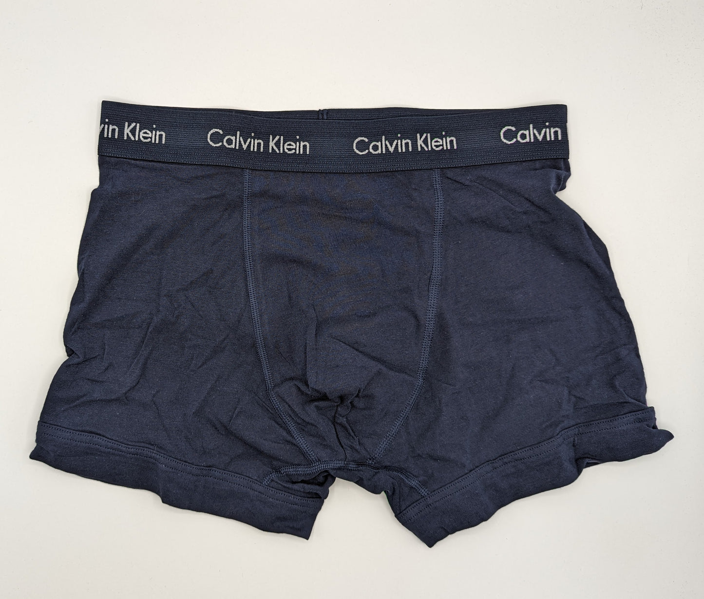 CALVIN KLEIN 3 Pack Cotton Stretch Boxer Trunks - Blue/Beige