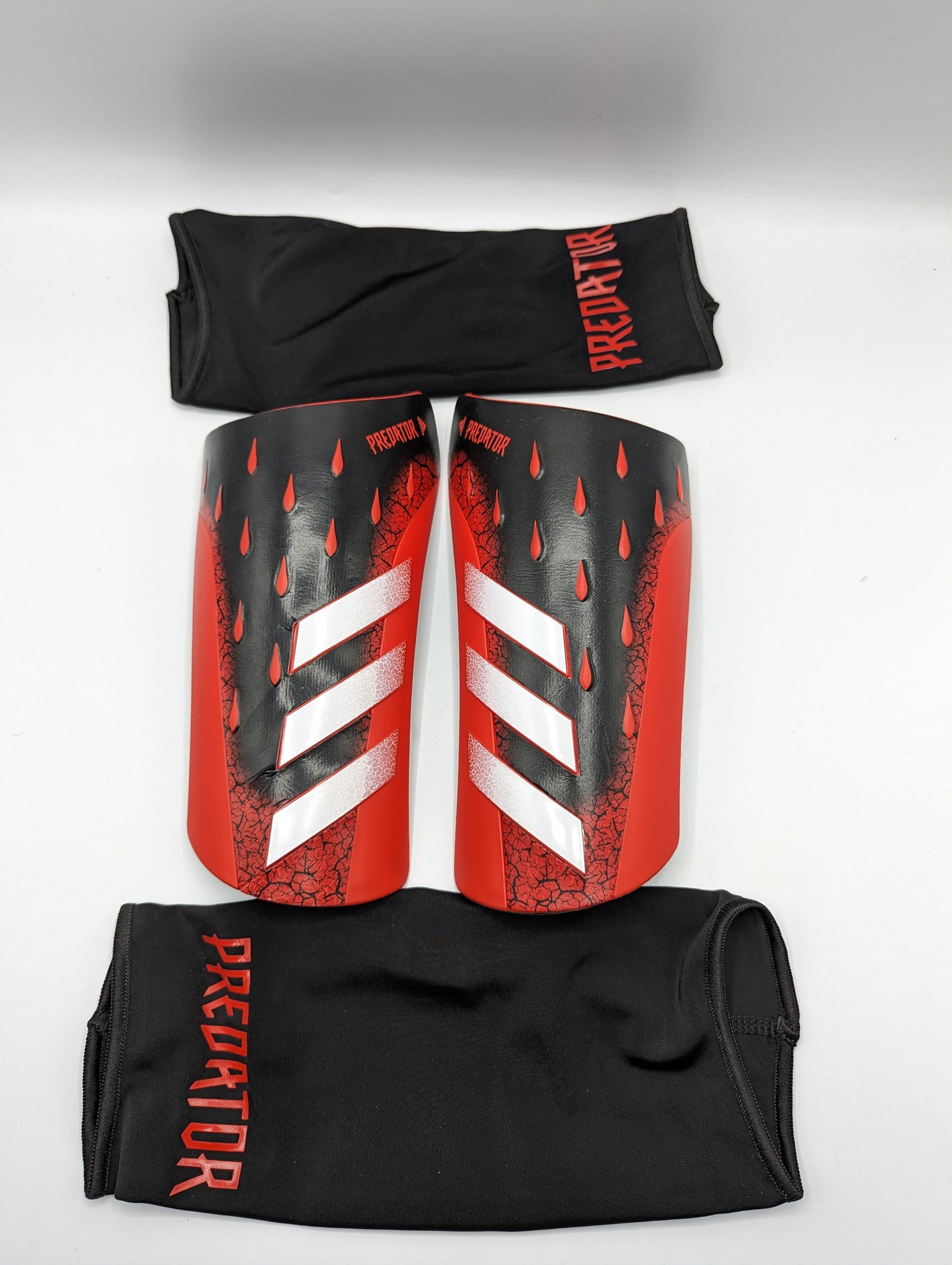 Adidas Predator SG League Shin Pads - Adults - Black/Red