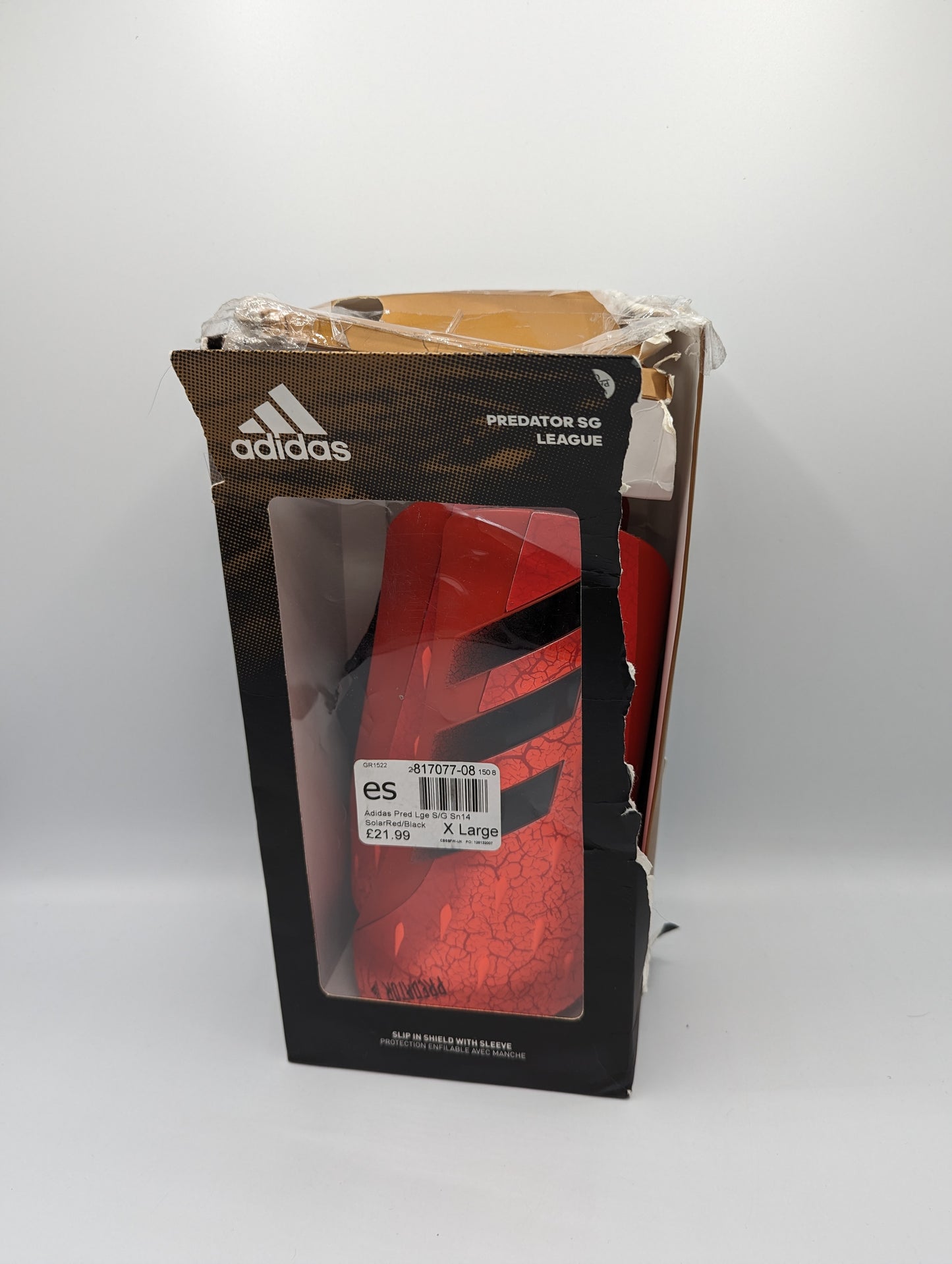 Adidas Predator SG League Shin Pads - Adults - Red/Black