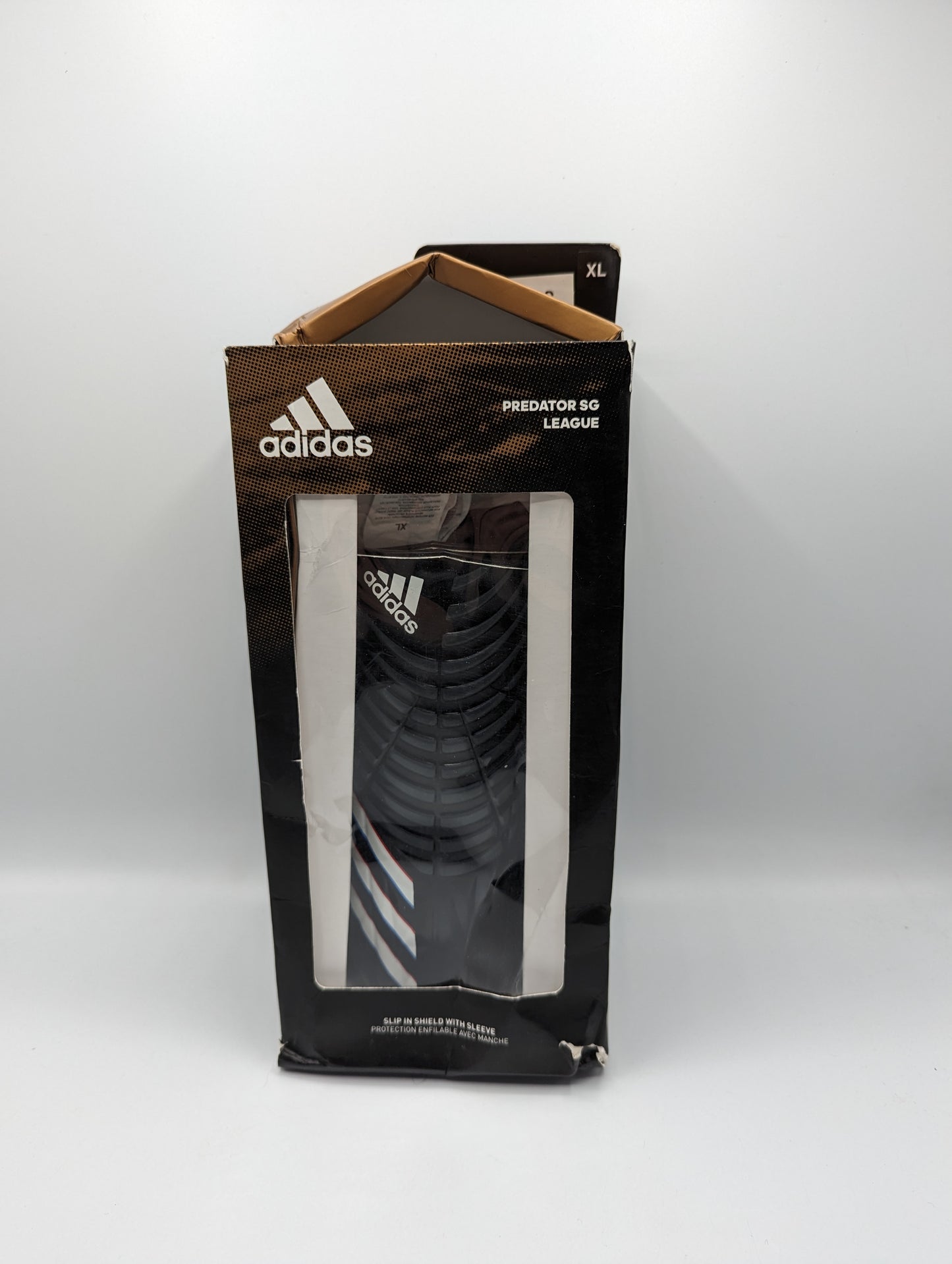 Adidas Predator SG League Shin Pads - Adults - Black/Red/White/Blue