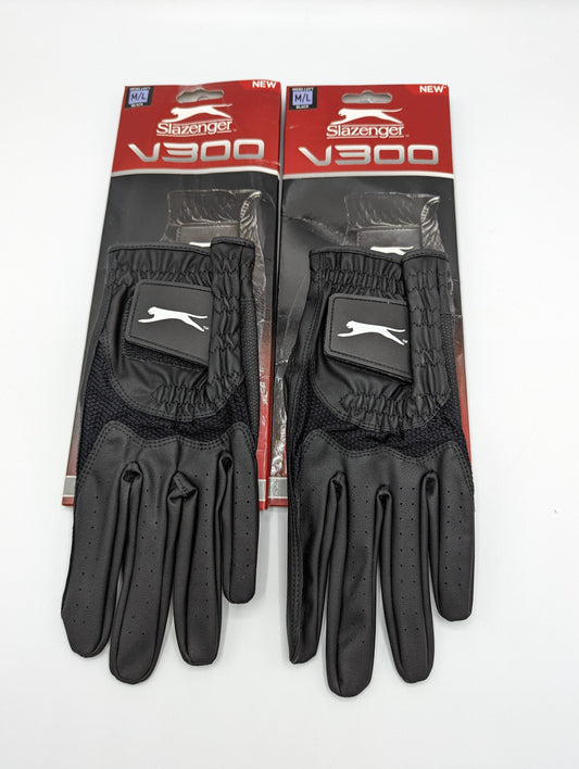 X2  SlazengerV300 Mens Golf Gloves - Black