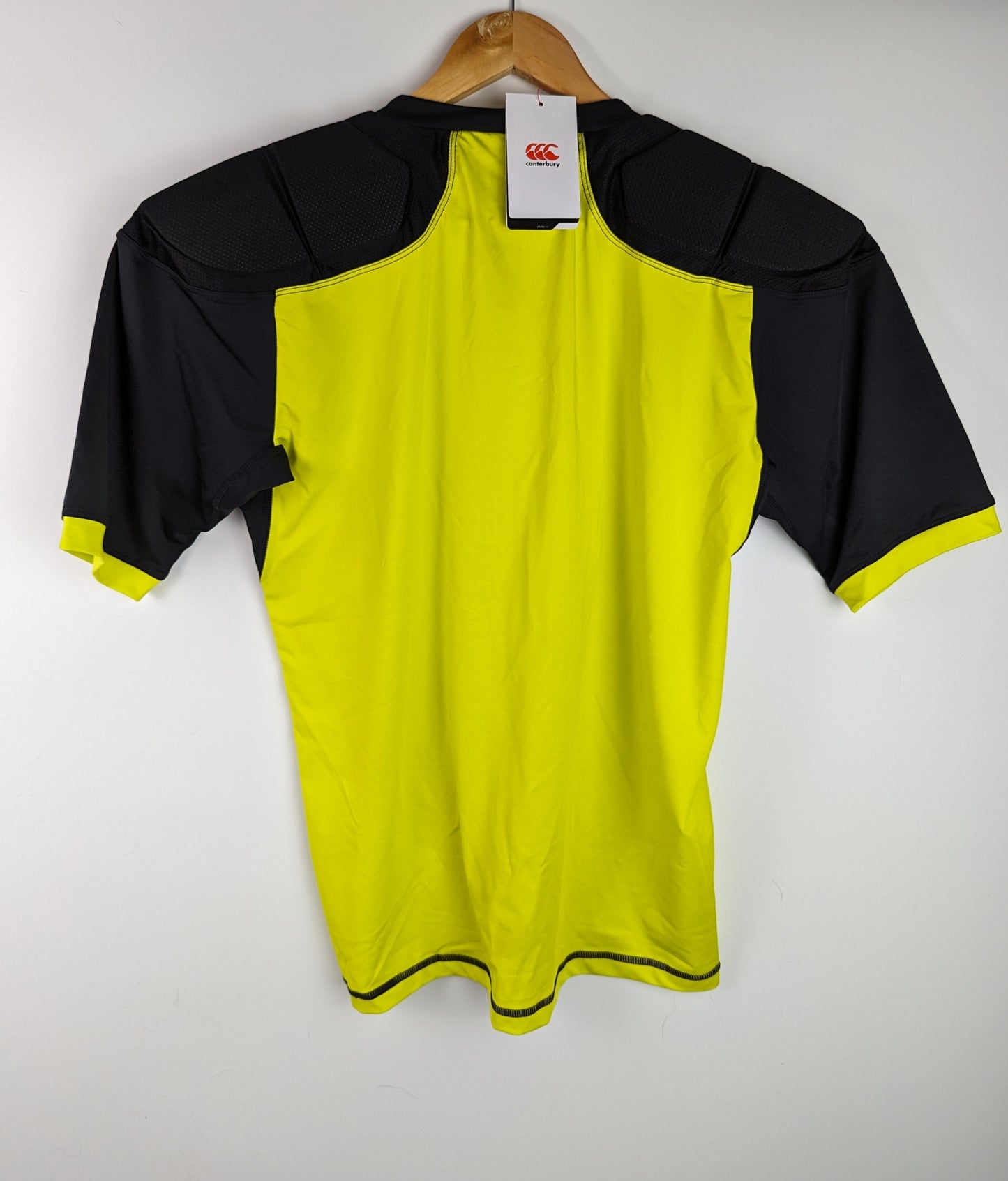 Canterbury Vapodri Raze Mens Shoulder Pad Top - Black/Yellow