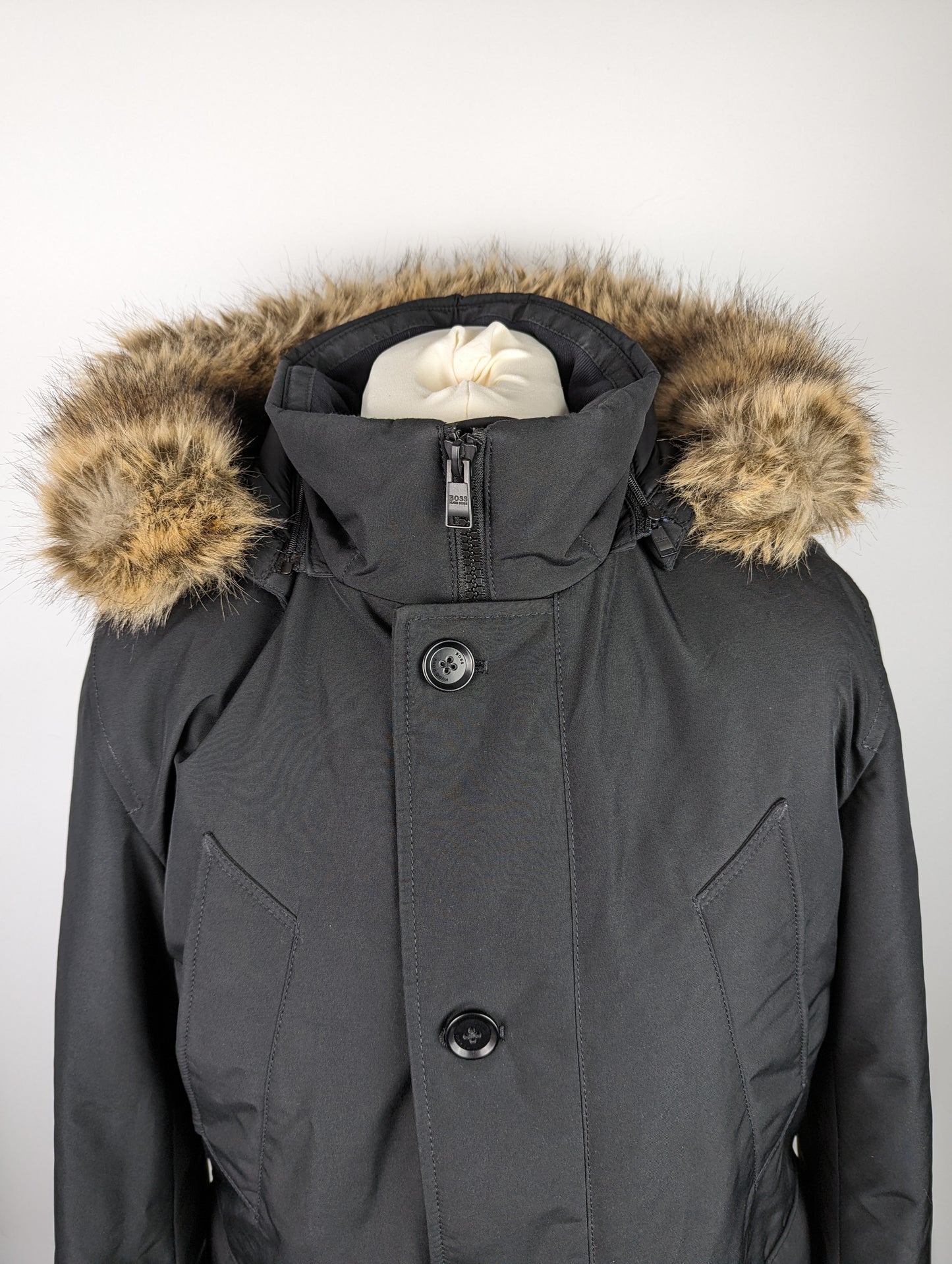 HUGO BOSS Down Filled Parka-  Black- Mens