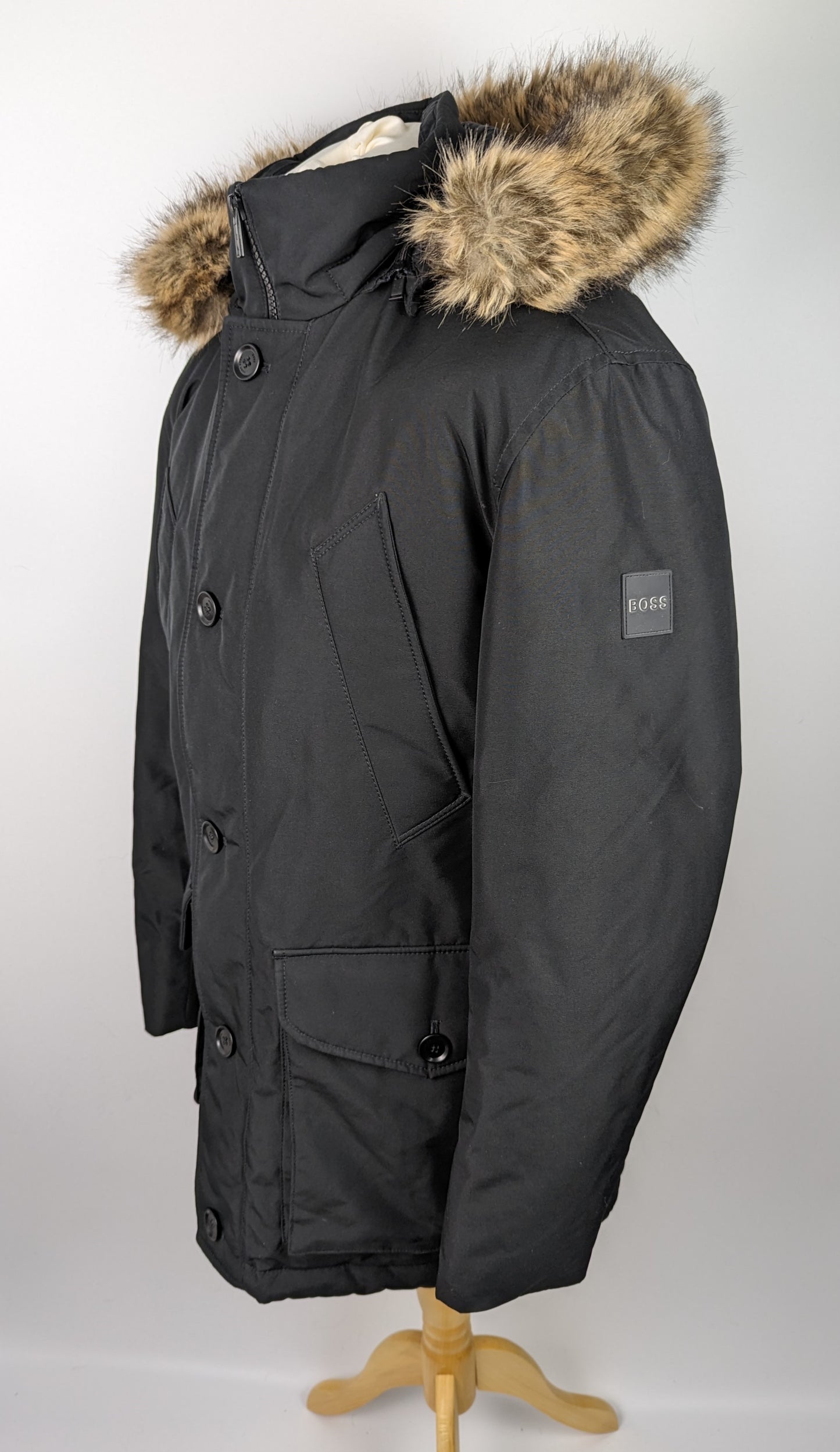 HUGO BOSS Down Filled Parka-  Black- Mens