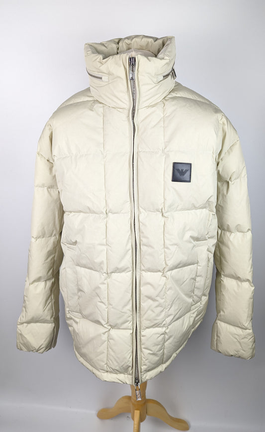 Emporio Armani Mens Down Jacket - Cream