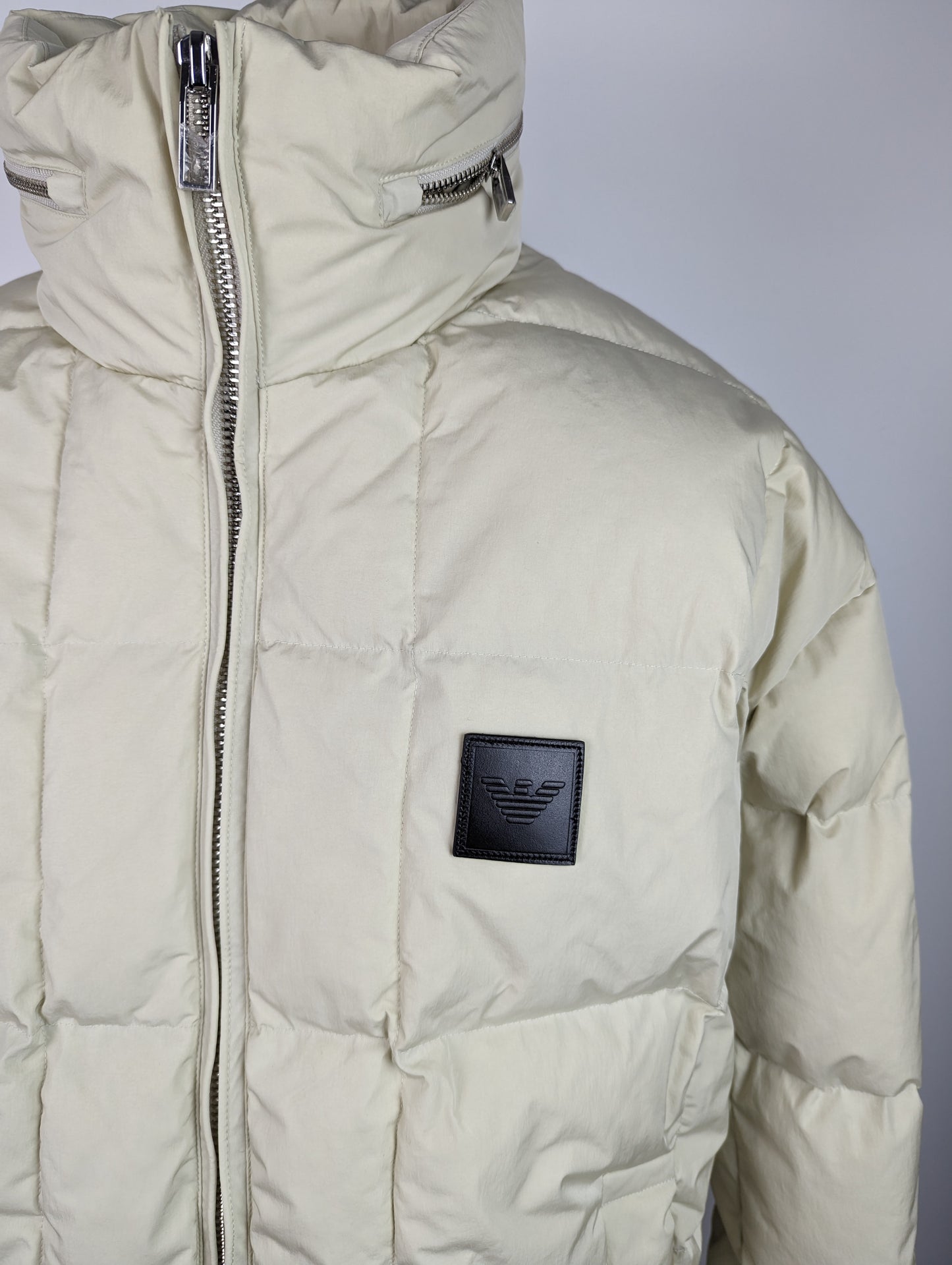 Emporio Armani Mens Down Jacket - Cream