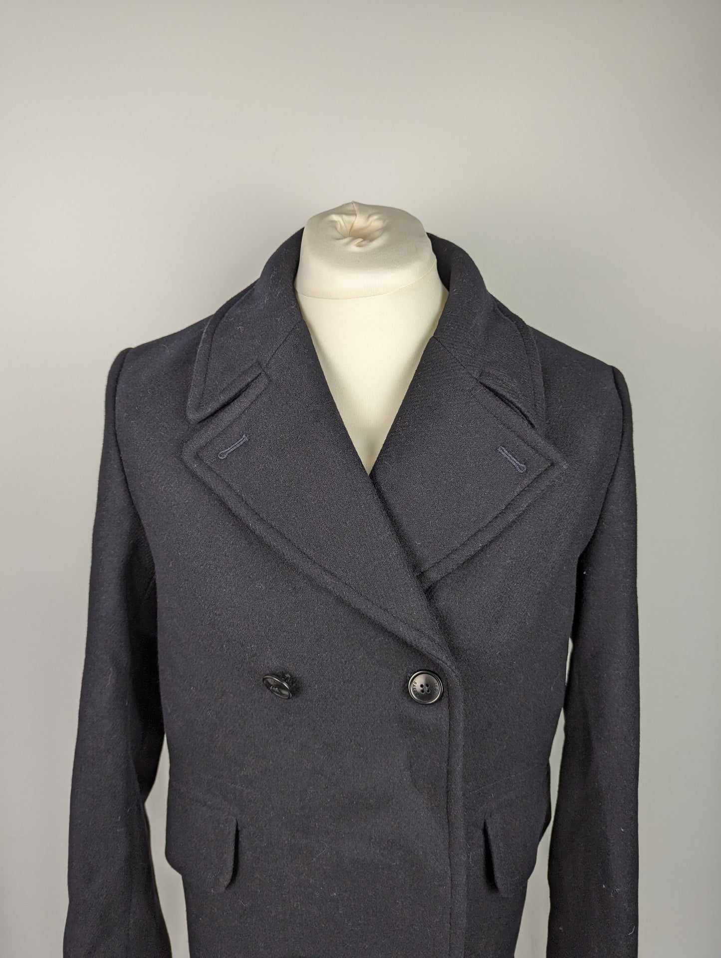 Ted Baker Flasby Italian Wool Blend Peacoat - Blue