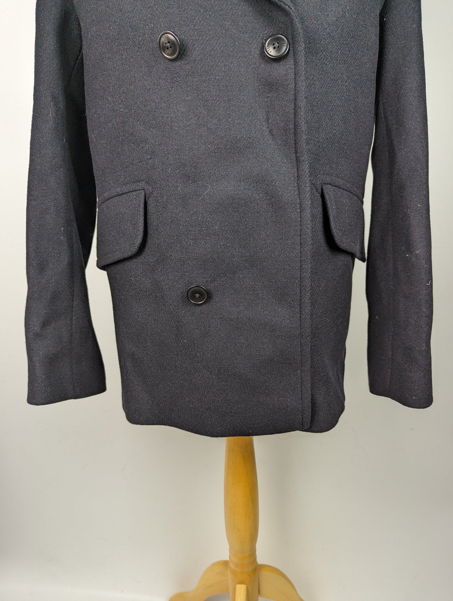 Ted Baker Flasby Italian Wool Blend Peacoat - Blue