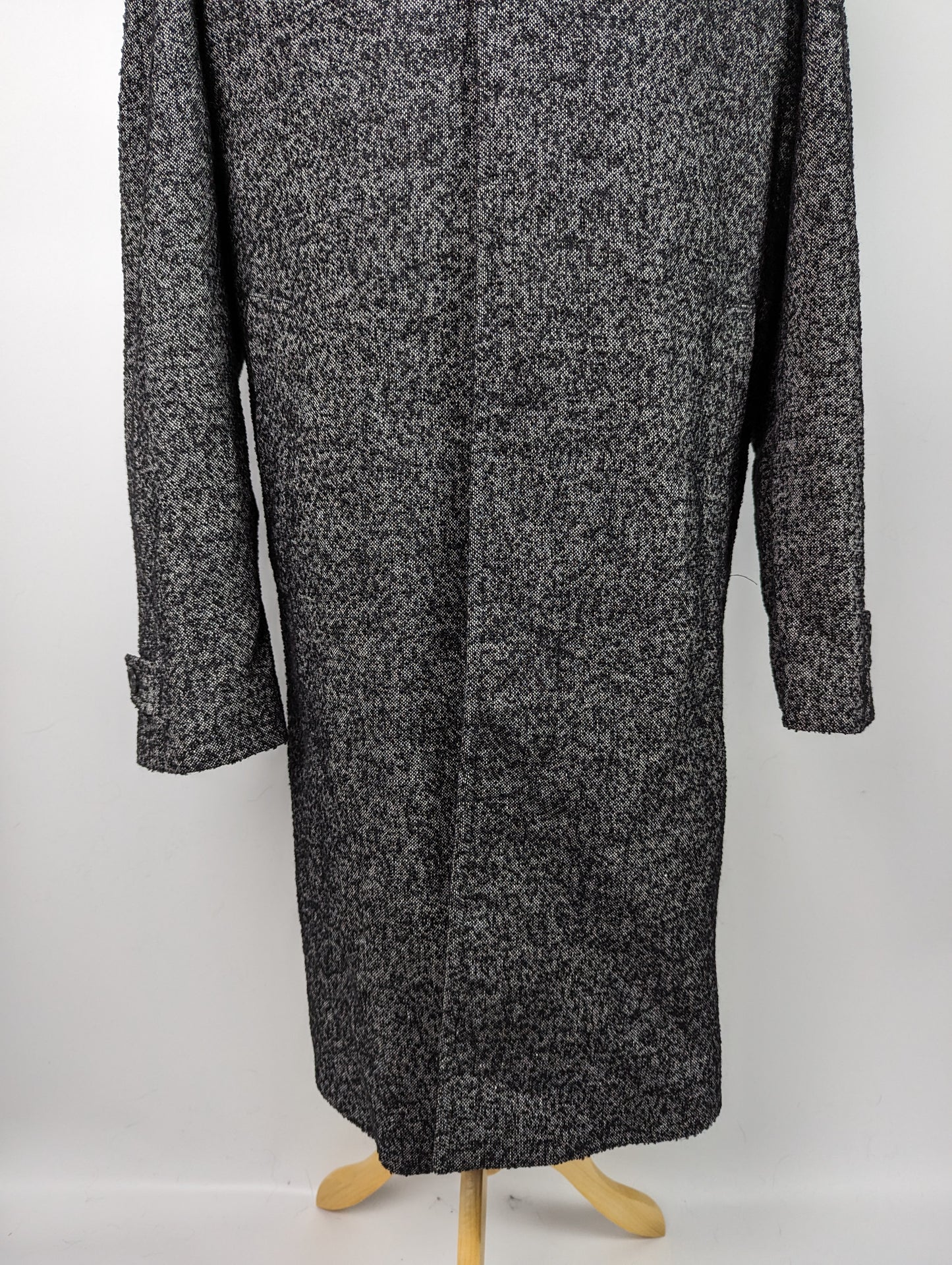 Gant Relaxed Fit Wool Car Coat - Black/White