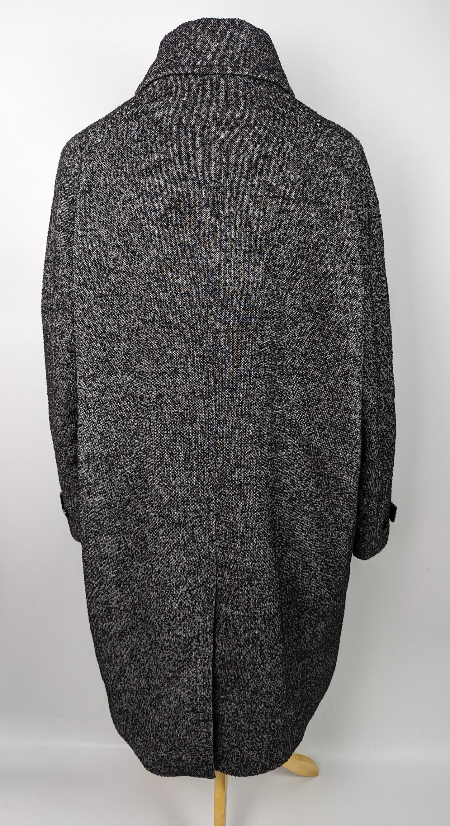 Gant Relaxed Fit Wool Car Coat - Black/White