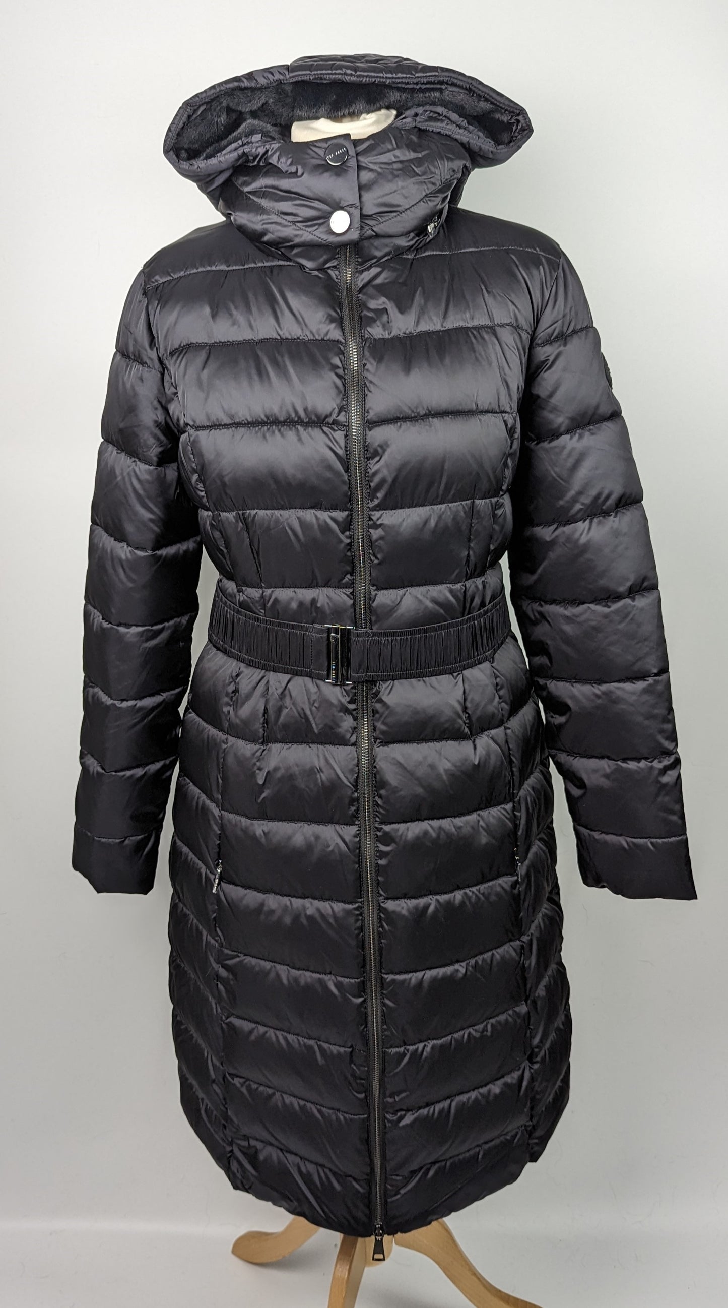 Ted Baker Aliciee Long Quilted Womens Puffer Jacket - Black