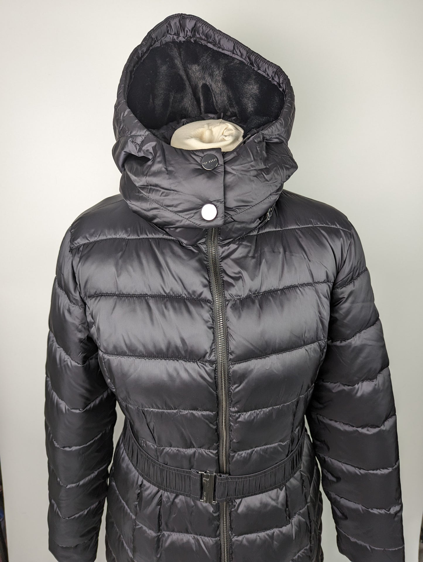 Ted Baker Aliciee Long Quilted Womens Puffer Jacket - Black