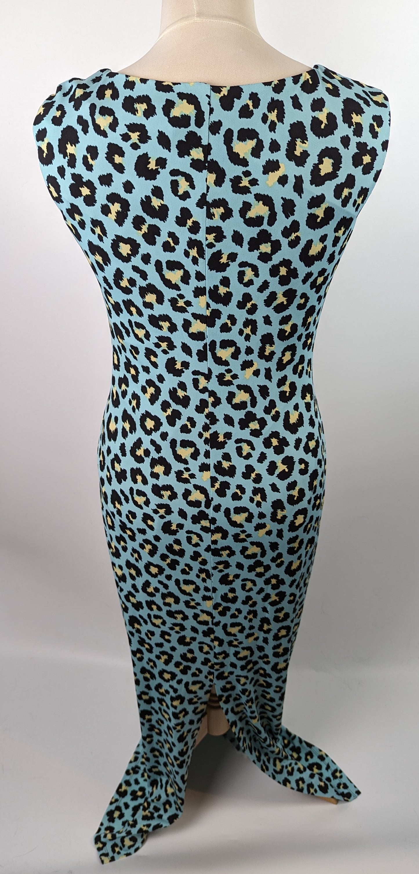 GINA BACCONI Hudson Animal Jersey Maxi Dress - Blue Leopard